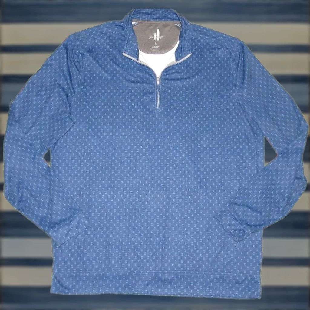 johnnie-O JOHNNIE O Blue Quarter Zip Performance Sweater Large Size US L / EU 52-54 / 3 - 1 Thumbnail