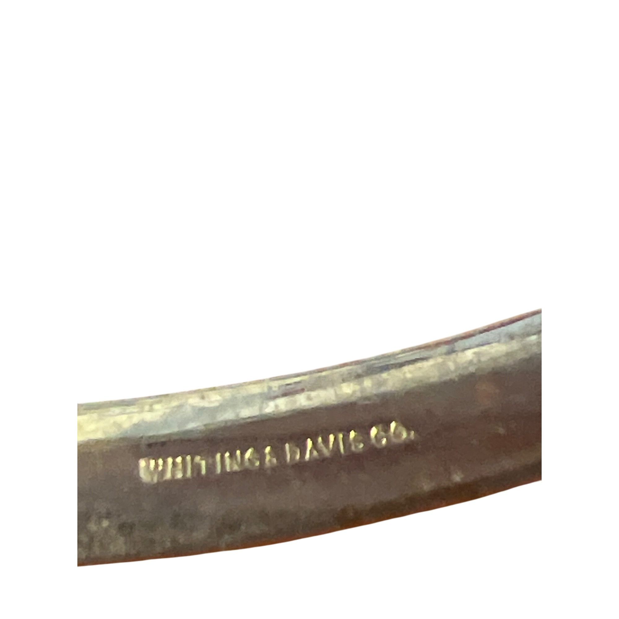 Other Vintage Whiting & Davis Co. Gold Plated Bangle Bracelet Etch Size ONE SIZE - 4 Thumbnail