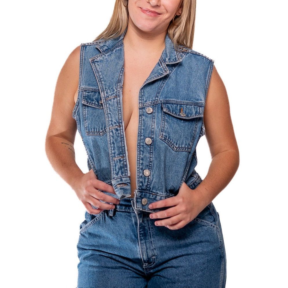 Levi's Levi Denim Jean Vest Size M / US 6-8 / IT 42-44 - 2 Thumbnail