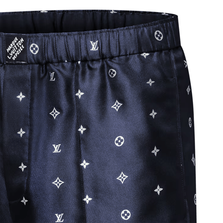 Louis Vuitton Monogram Silk Pyjama Trousers - 48 S Size 48S - 3 Thumbnail