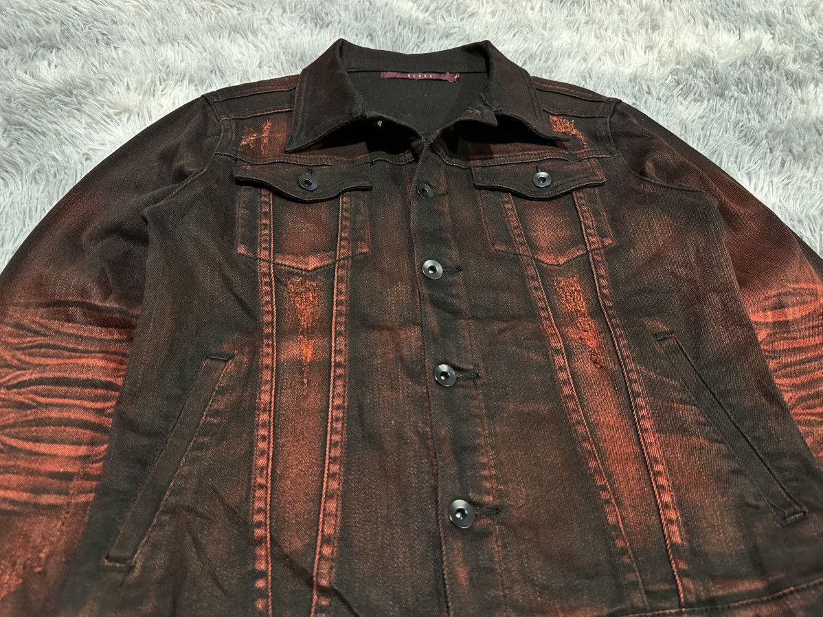 14th Addiction 🔥Y2K Archived Seana Blood Waxed Denim Jacket Vkei Goth Punk Size US M / EU 48-50 / 2 - 2 Thumbnail