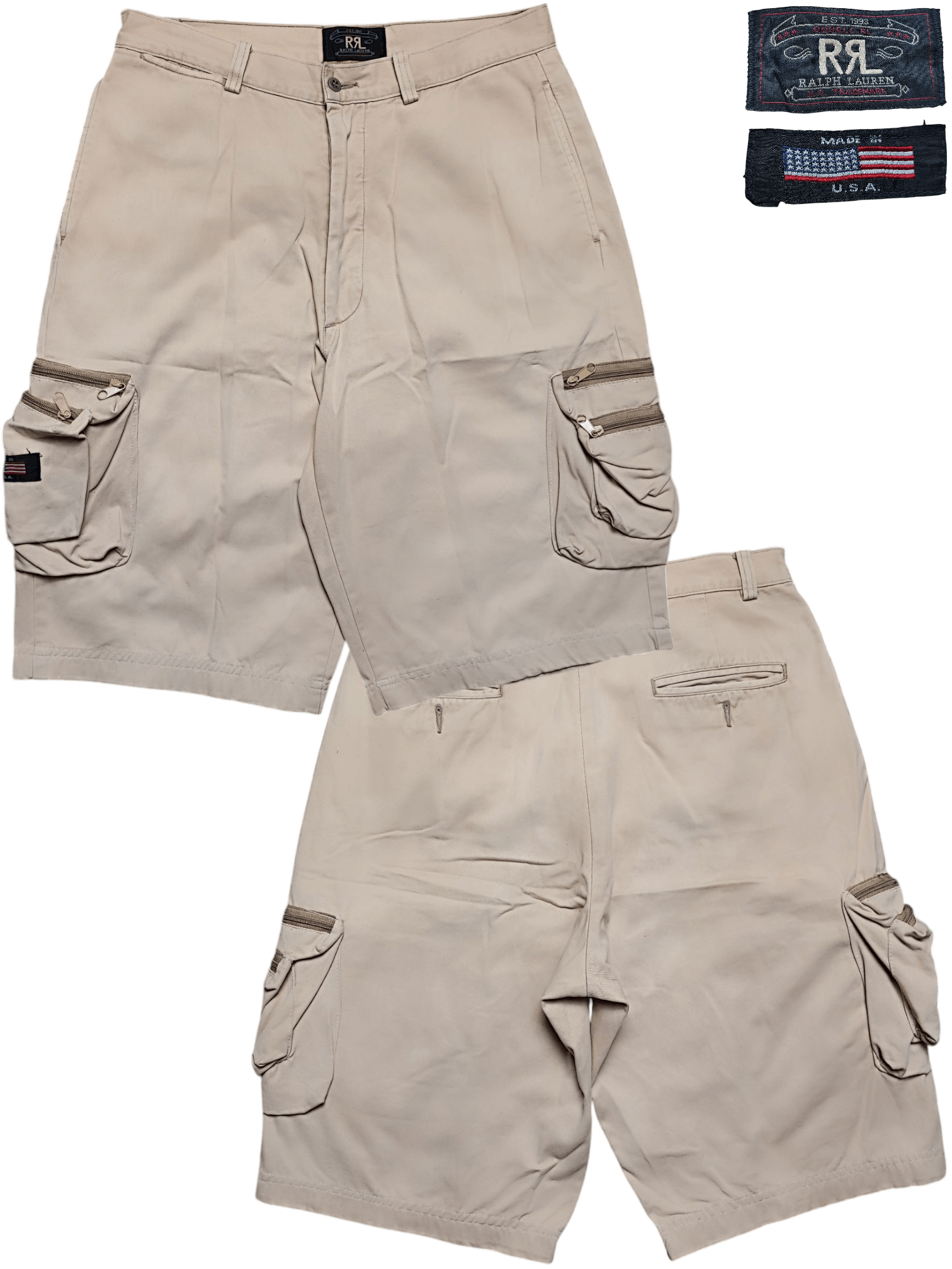 Vintage 90 Double RL Ralph Lauren Cargo Shorts