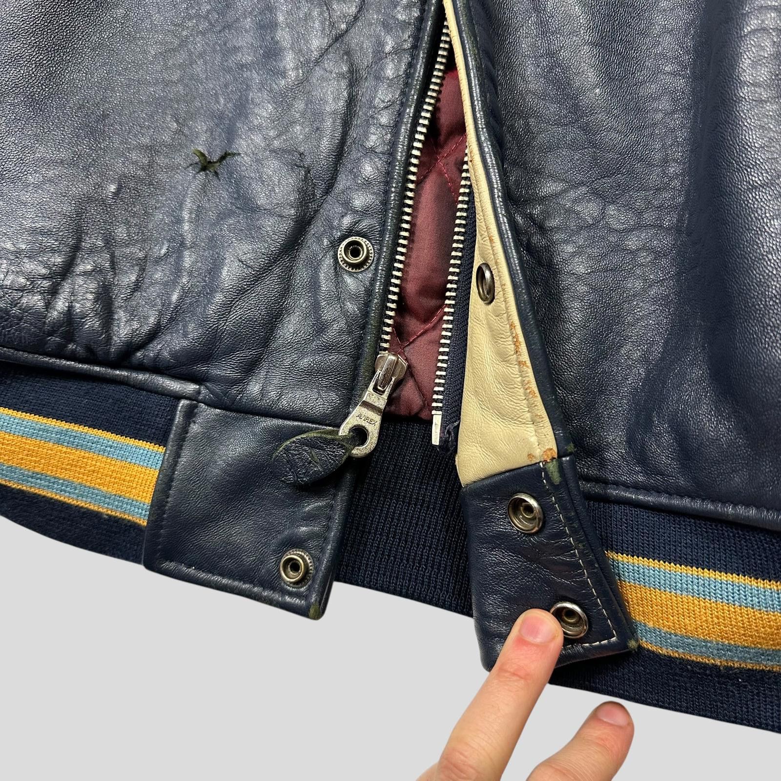 Avirex Avirex 90’s NYC Exciting Hoops Leather Varsity Jacket - XL Size US XL / EU 56 / 4 - 12 Thumbnail