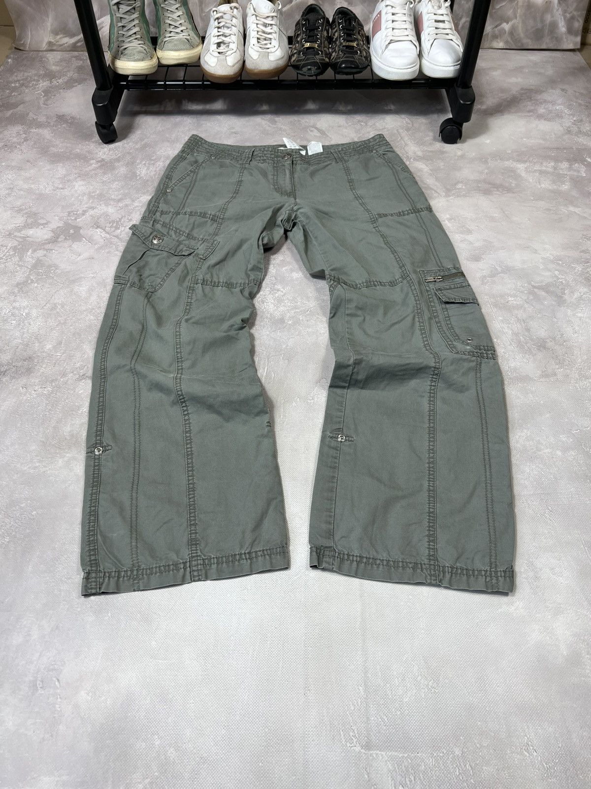 Other Vintage Baggy Parachute Y2k Junya Watanabe Style Fade Pants Size 40" / US 18 - 1 Thumbnail