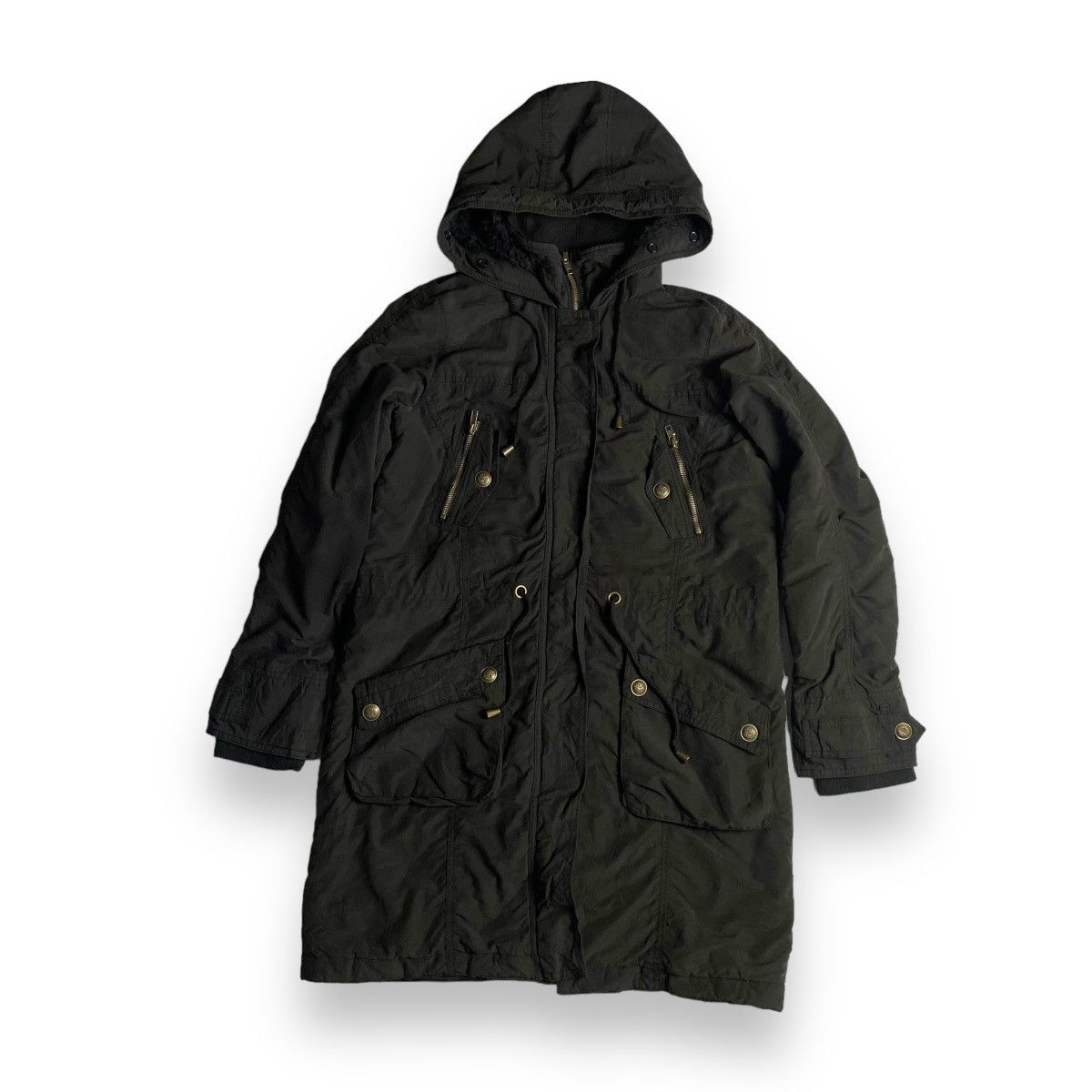 If Six Was Nine × Japanese Brand × Yasuyuki Ishii 🇯🇵 SORRIDERE MULTIPOCKET PUNK GOTHIC FUR HOODIE PARKA JACKET Size US M / EU 48-50 / 2 - 2 Thumbnail