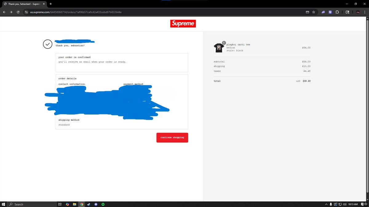 Supreme Supreme PlayboiCarti Tee *SIGNED BY KEN* Size US M / EU 48-50 / 2 - 6 Thumbnail