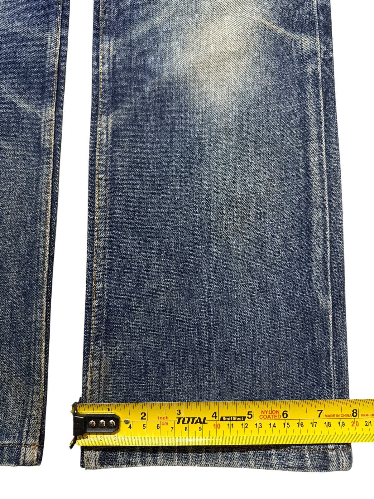 Helmut Lang Vintage Italy 90s Helmut Lang Blue Faded Whisker Straight Size US 31 - 16 Thumbnail