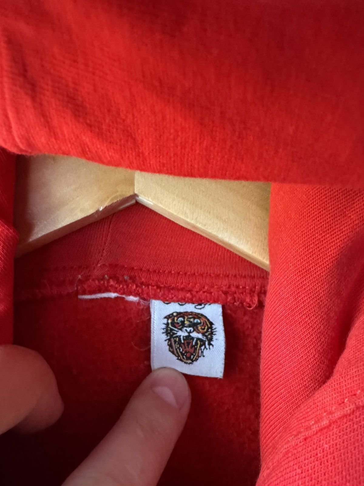 Christian Audigier Vintage y2k Ed Hardy Red Big Logo Zip Up Hoodie Sweatshirt Size US M / EU 48-50 / 2 - 7 Thumbnail
