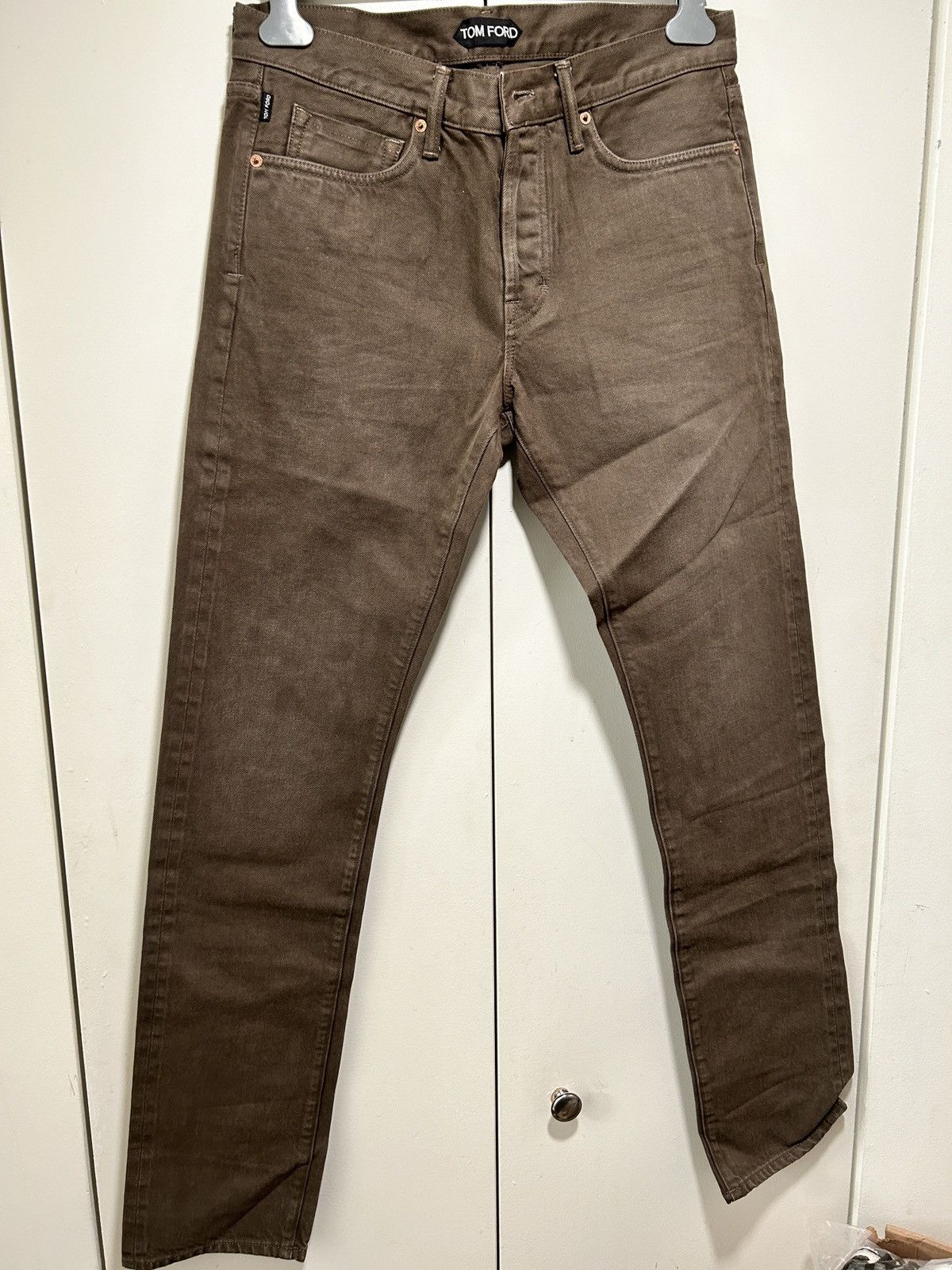 Tom Ford Tom Ford SLIM SELVAGE BULL DENIM JEANS size 32 TFD001 BRj02 Size US 32 / EU 48 - 1 Thumbnail