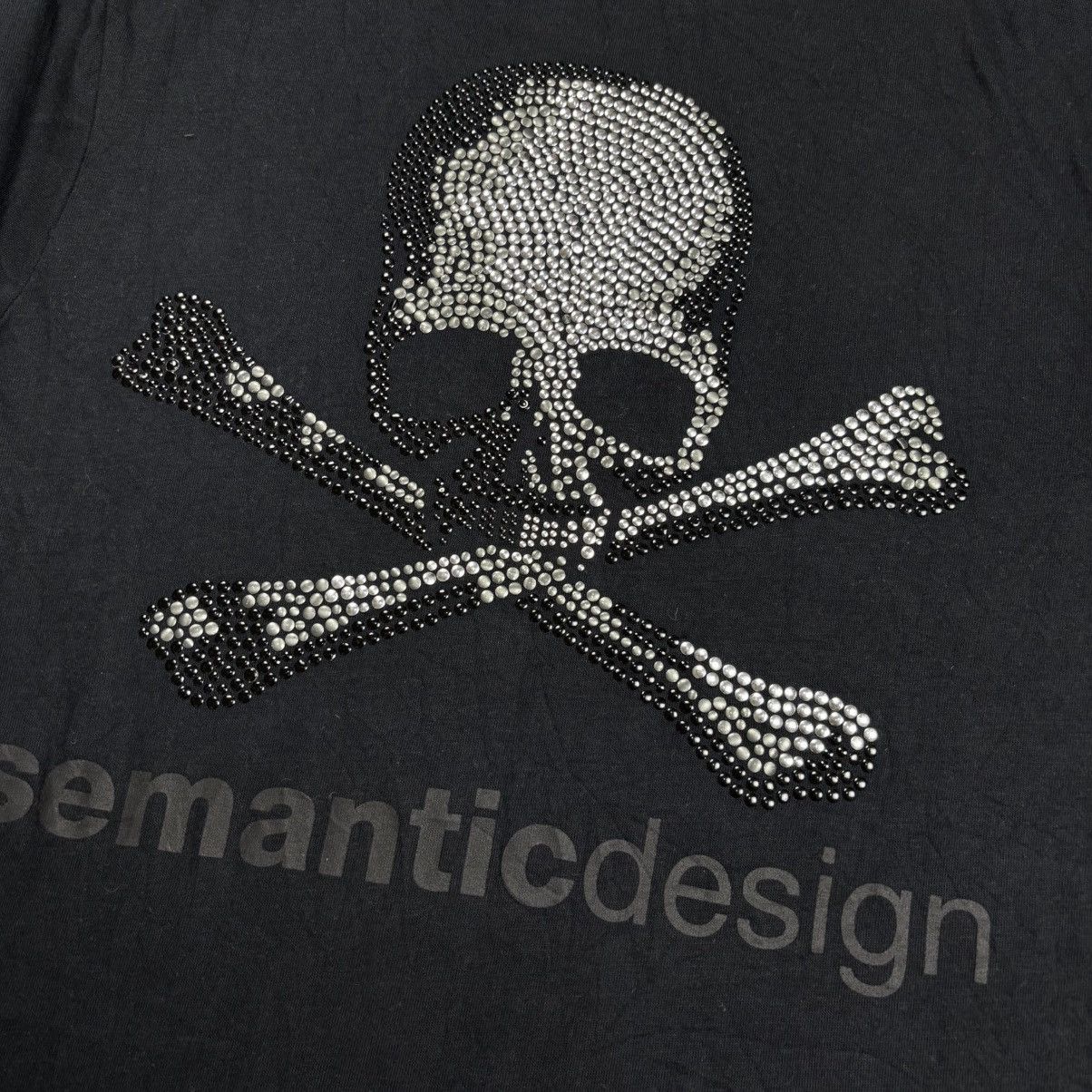 Roen 2000s Roen x Semantic - Beaded Skull V-Neck Long Sleeve Size US M / EU 48-50 / 2 - 6 Thumbnail