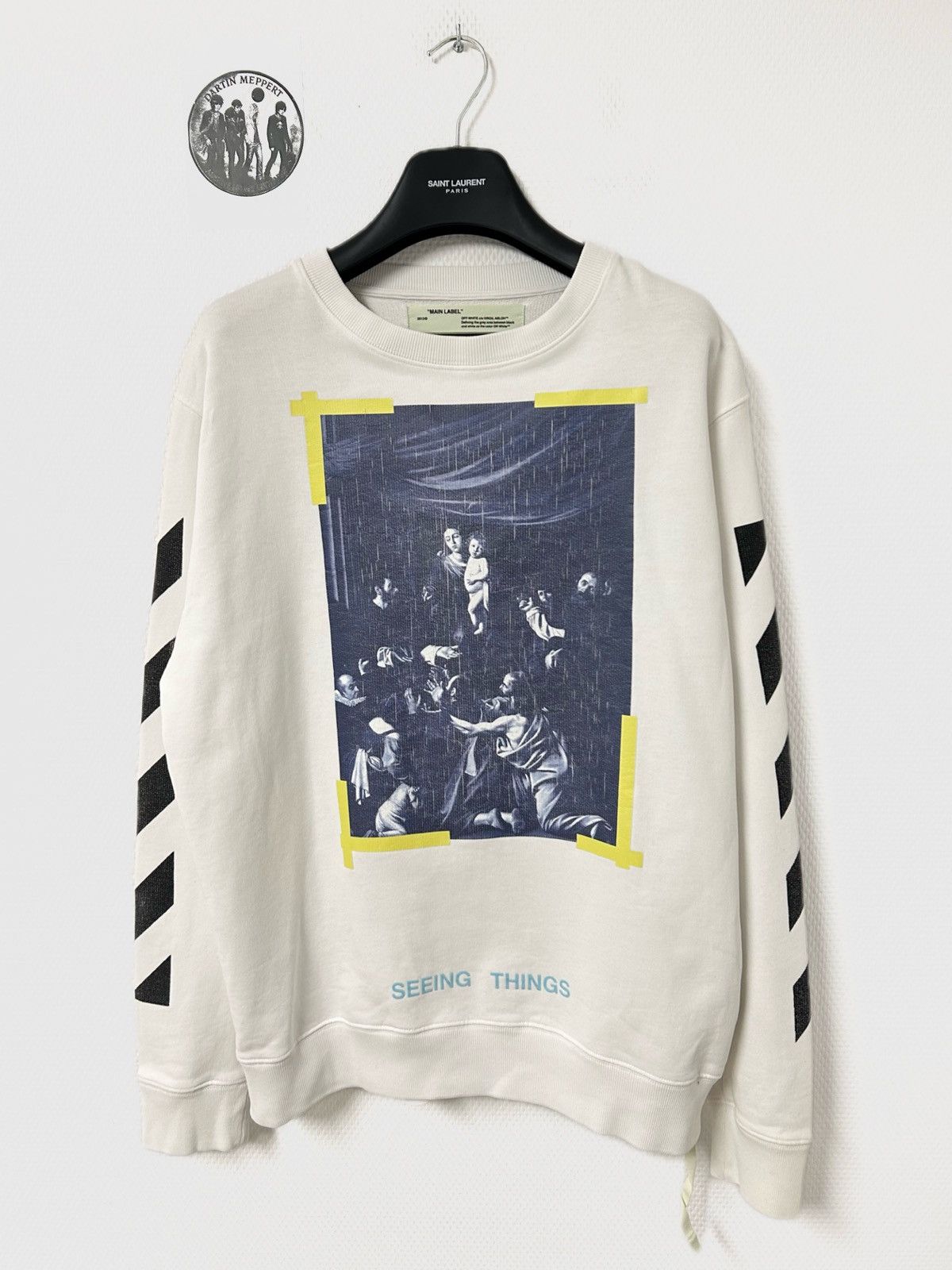Off-White FW2017 “Seeing Things” Caravaggio Crewneck Size US M / EU 48-50 / 2 - 1 Thumbnail