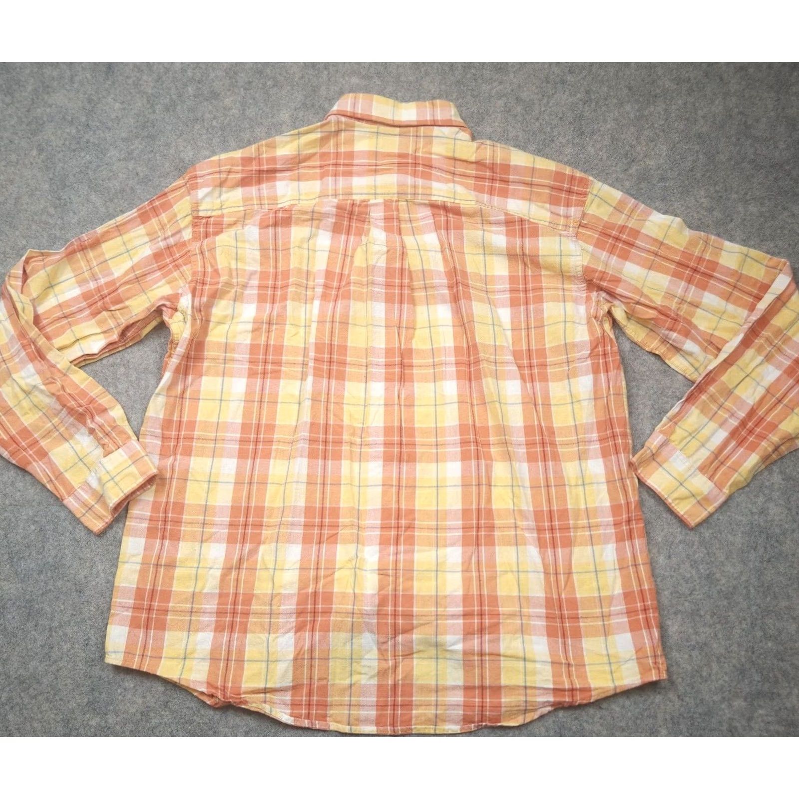 Vintage LL Bean Shirt Mens Large Orange Plaid Long Sleeve Button Up Outdoor Casual Size US L / EU 52-54 / 3 - 5 Thumbnail