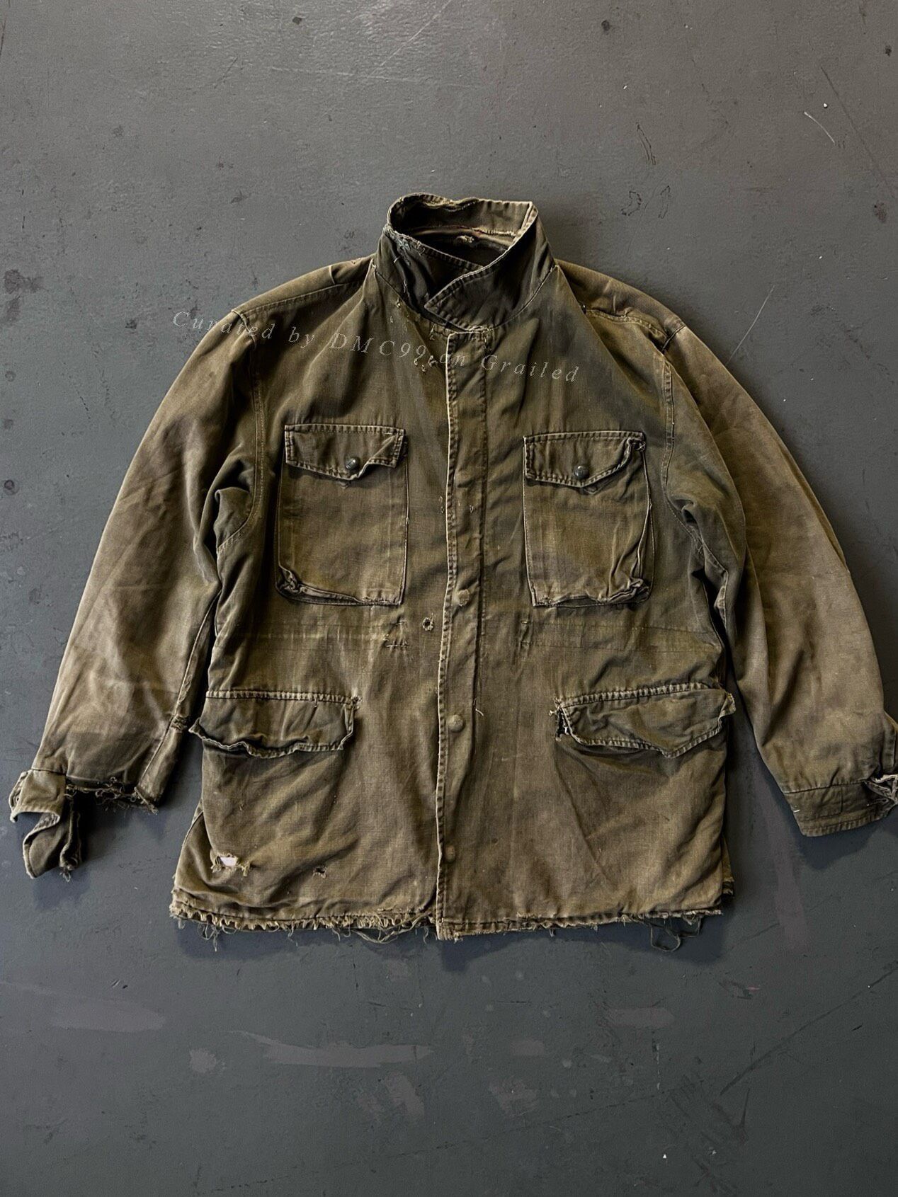 Vintage Vintage Moss Green Distressed Safari Jacket Size US M / EU 48-50 / 2 - 1 Thumbnail