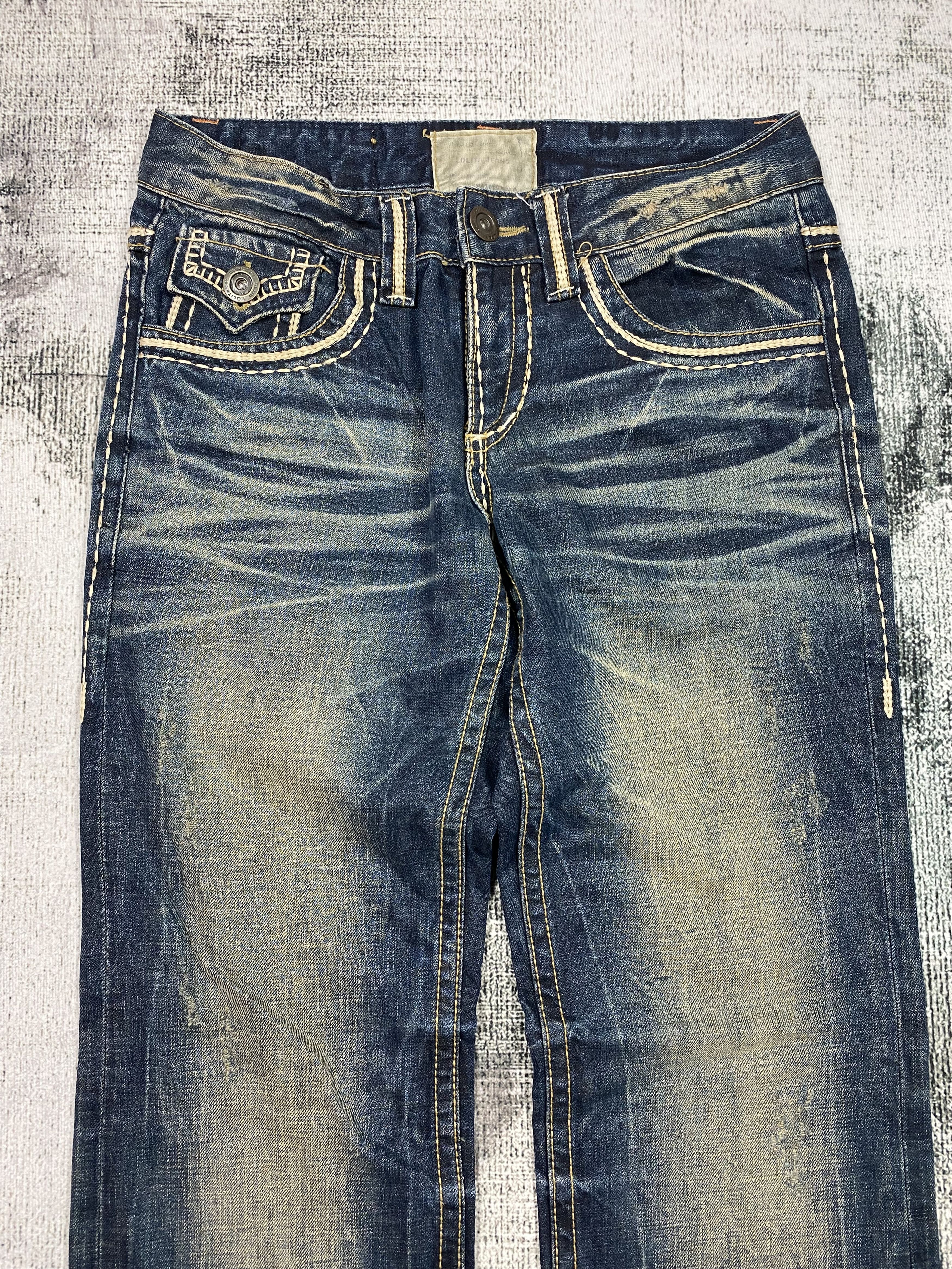 Japanese Brand RARE🔥Distressed Rusty Exotic Vintage Denim Lolita Jeans Size US 30 / EU 46 - 4 Thumbnail