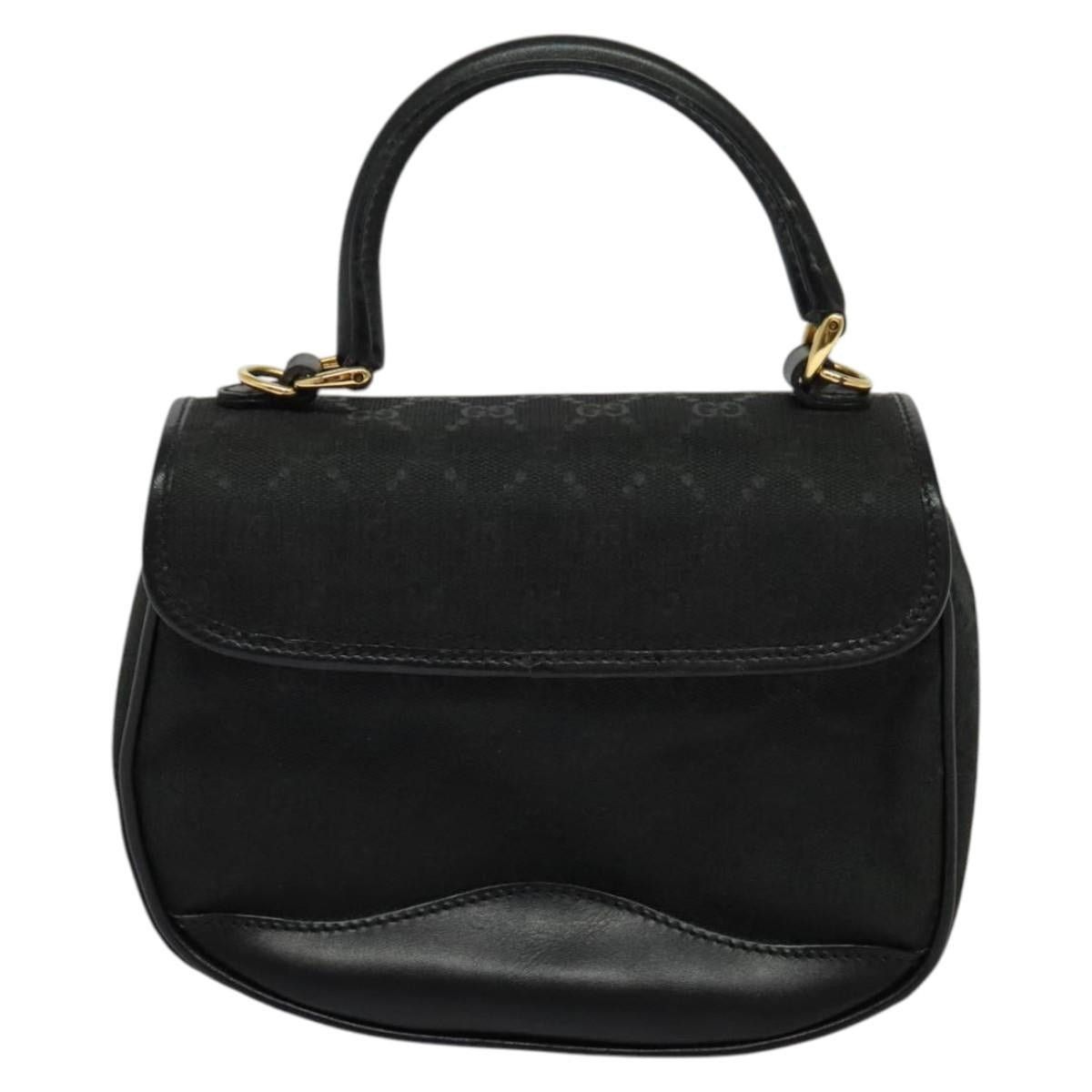 Gucci GUCCI GG Canvas Hand Bag Black Gold 000 2058 000 2058 Size ONE SIZE - 15 Thumbnail
