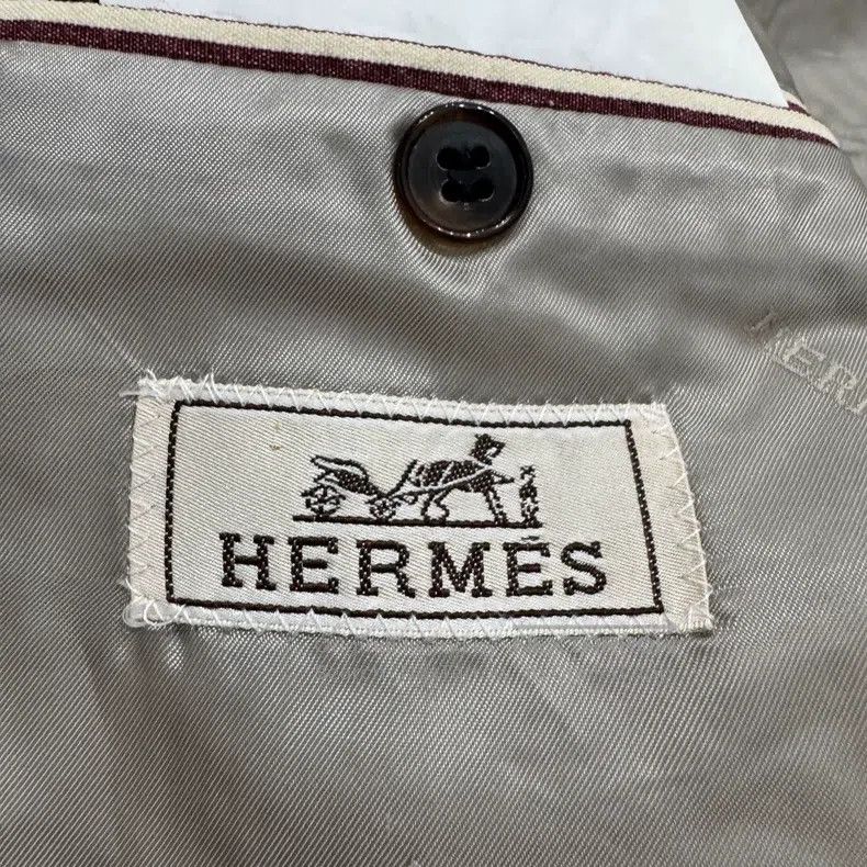 Hermes Hermes Striped Linen Blazer Size 52R - 2 Thumbnail