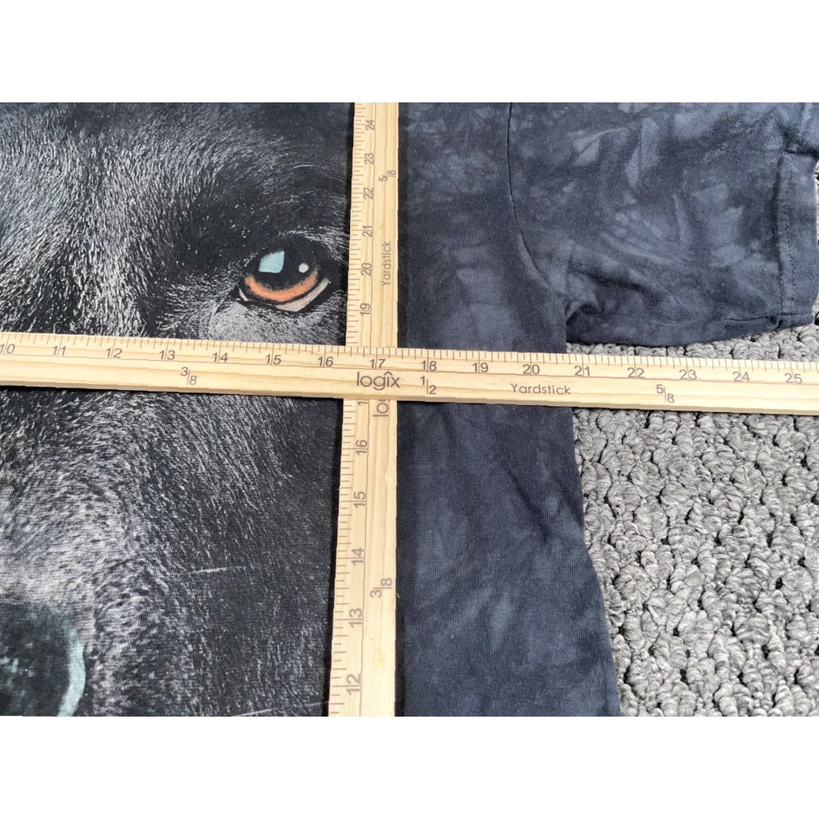 Delta VINTAGE The Mountain Black Lab Print T-Shirt Men's Large Gray Tie Dye Cotton Dog Retro Graphic Size US L / EU 52-54 / 3 - 5 Thumbnail