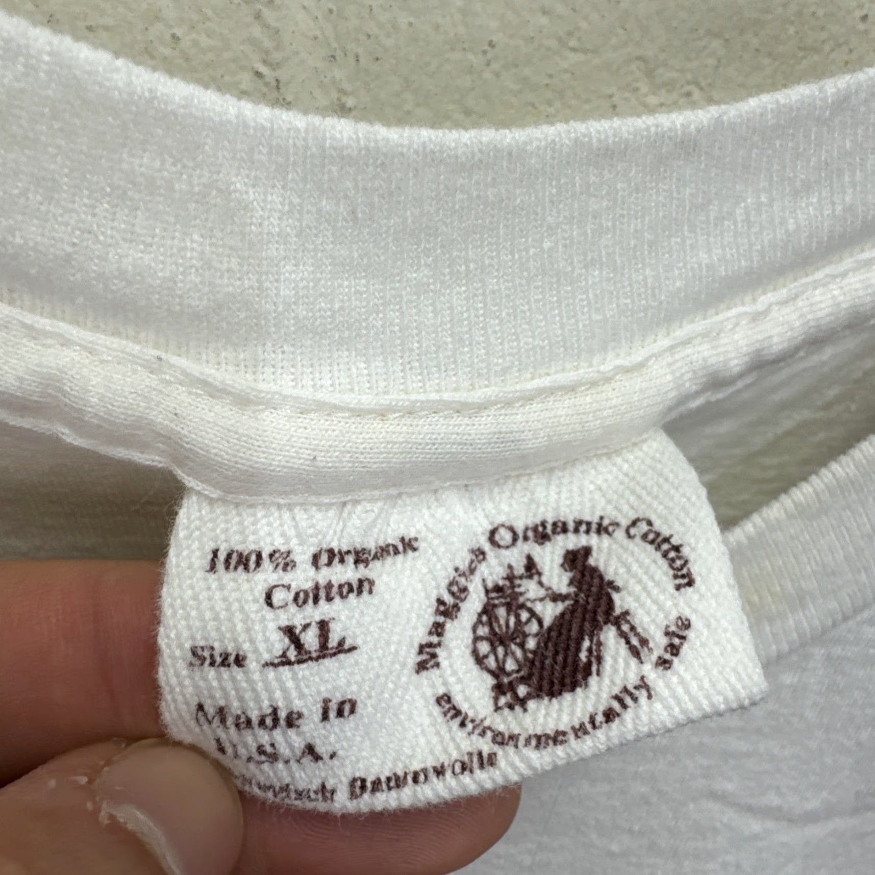 Vintage VINTAGE Maggie’s Organic Cotton Eagle Nature Earth T-Shirt XL White Graphic Print 90s Unisex Size US XL / EU 56 / 4 - 3 Thumbnail