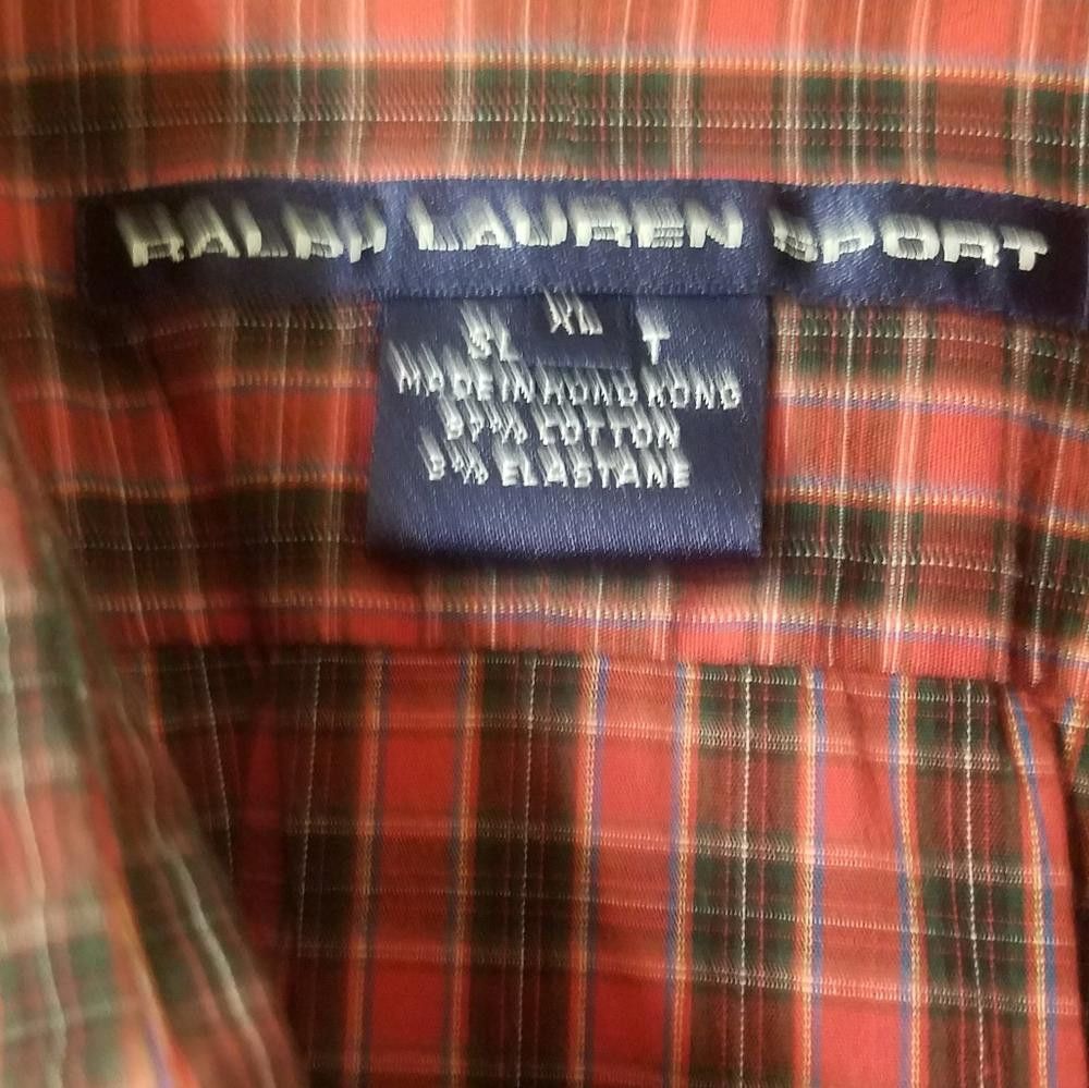 Polo Ralph Lauren Ralph Lauren Sport Boys Red Plaid Shirt Size XL Size US XL / EU 56 / 4 - 3 Thumbnail