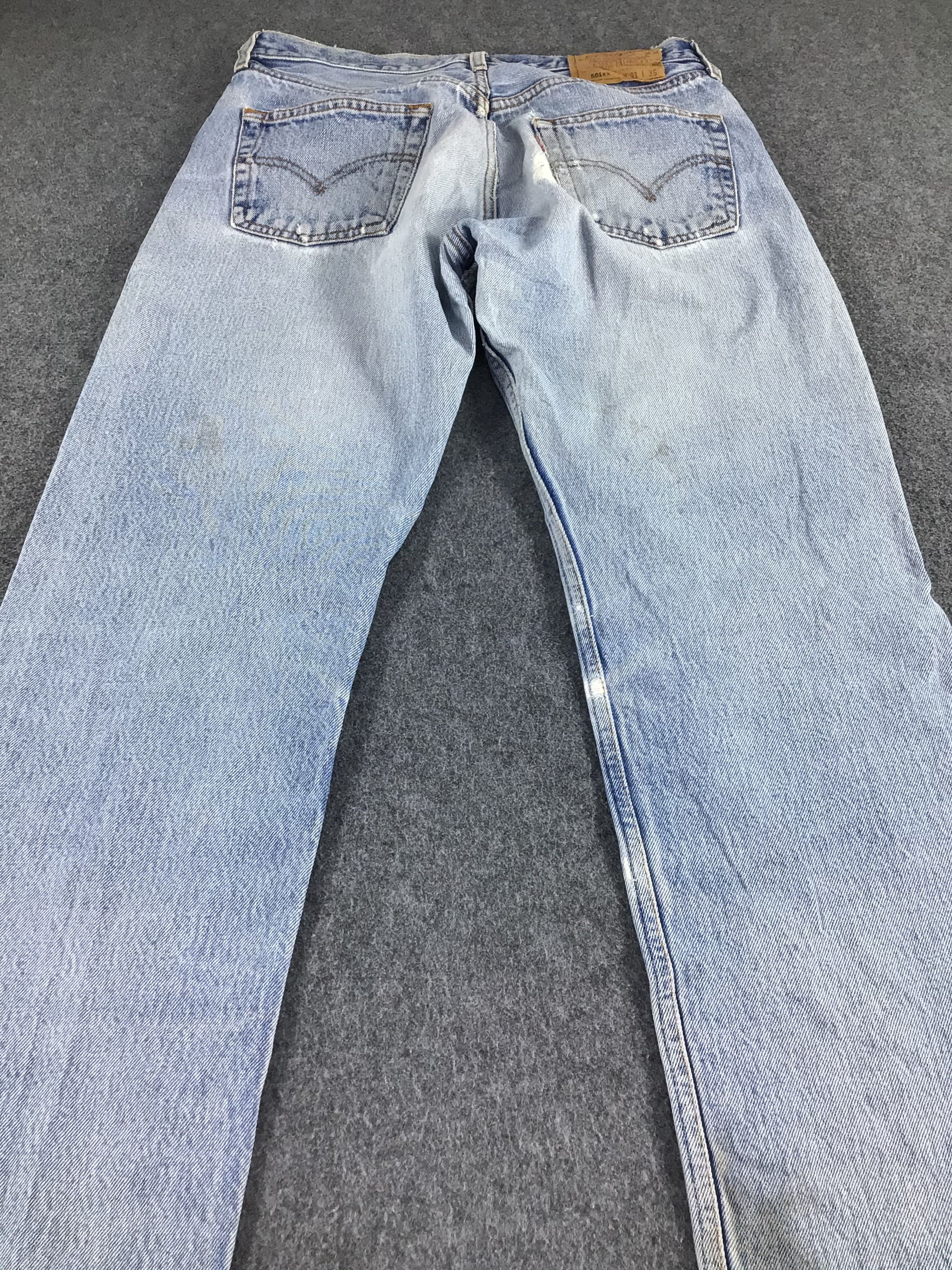 Levi's Vintage Levis 501xx Jeans Faded Blue Distressed Denim -J407 Size US 30 / EU 46 - 4 Thumbnail