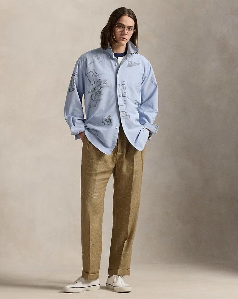 Polo Ralph Lauren Polo Ralph Lauren The Big Shirt West Village Diary Blue XL Size US XL / EU 56 / 4 - 1 Thumbnail