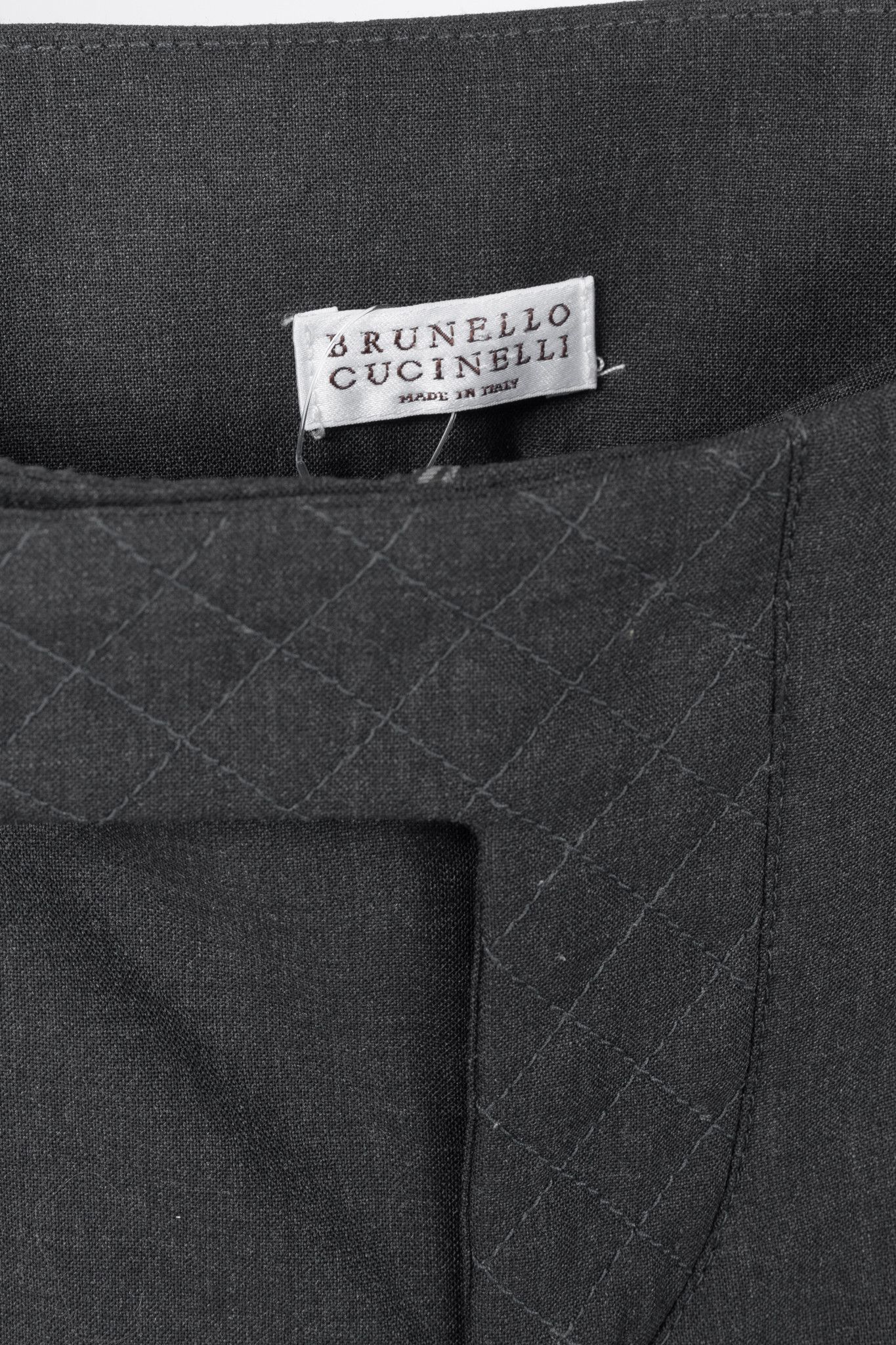 Brunello Cucinelli Brunello Cucinelli Stretch-Wool Quilted Zip-Hem Trousers Size 27" / US 4 / IT 40 - 4 Thumbnail