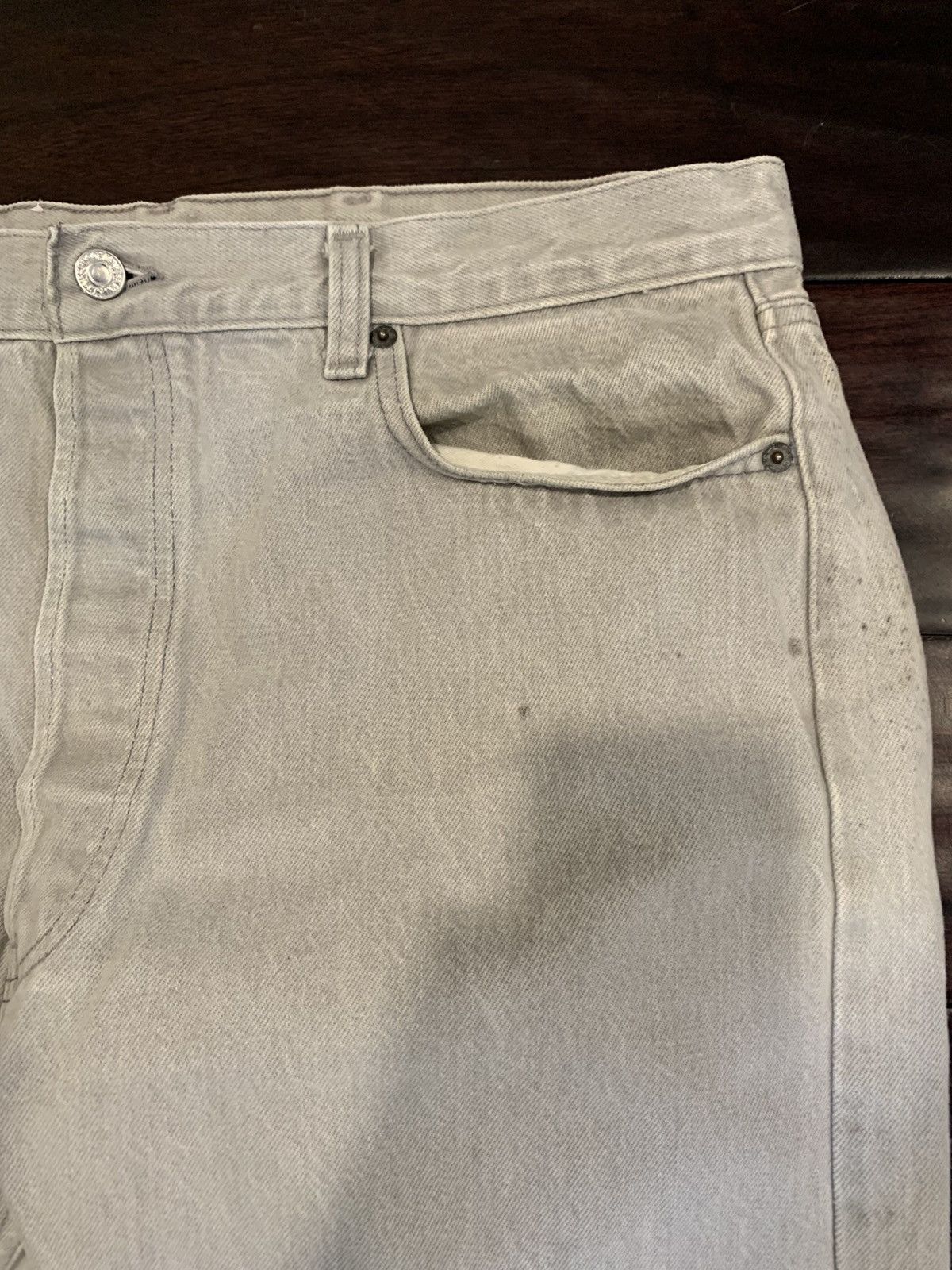 Levi's Vintage Clothing 90s Levis 501 faded grey denim Size US 38 / EU 54 - 4 Thumbnail