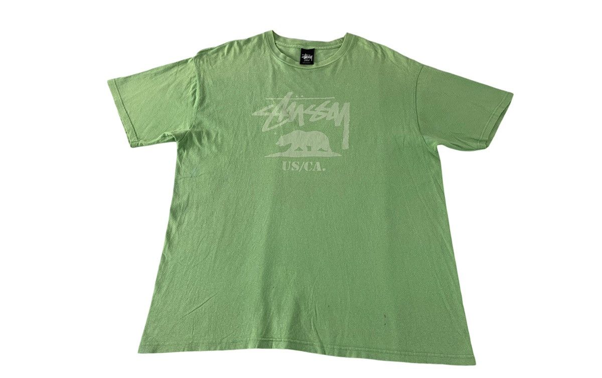 Stussy × Vintage Stussy USCA Big Bear Logo Spell Out Printed Casual Tee Size US L / EU 52-54 / 3 - 1 Thumbnail