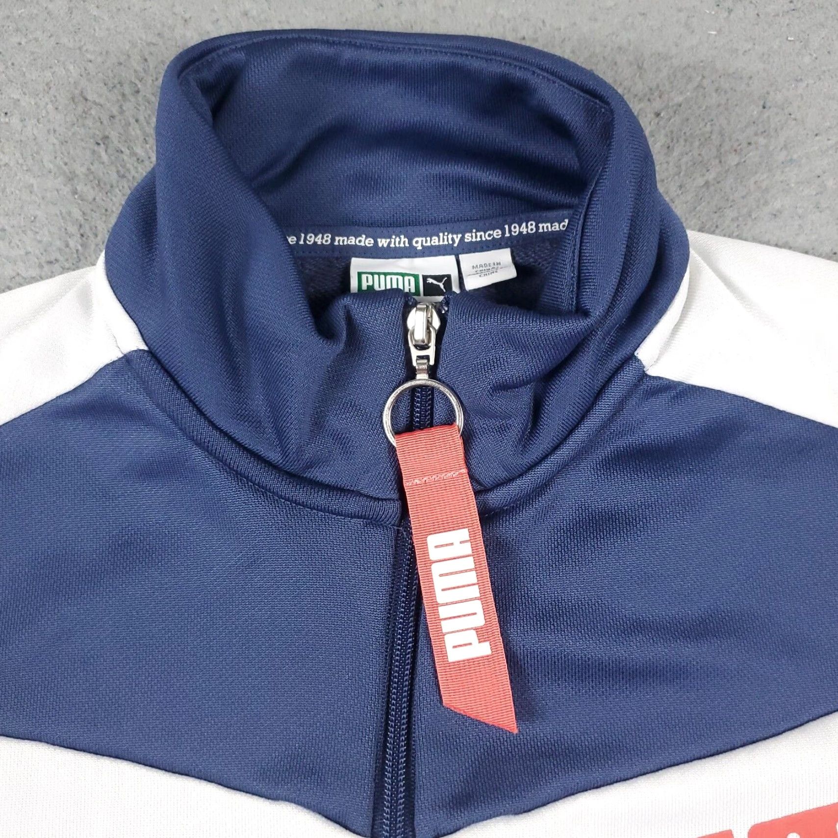 Puma PUMA Women's Zip Pullover Sweatshirt XS Blue Solid Long Sleeve Activewear Size XS / US 0-2 / IT 36-38 - 2 Thumbnail