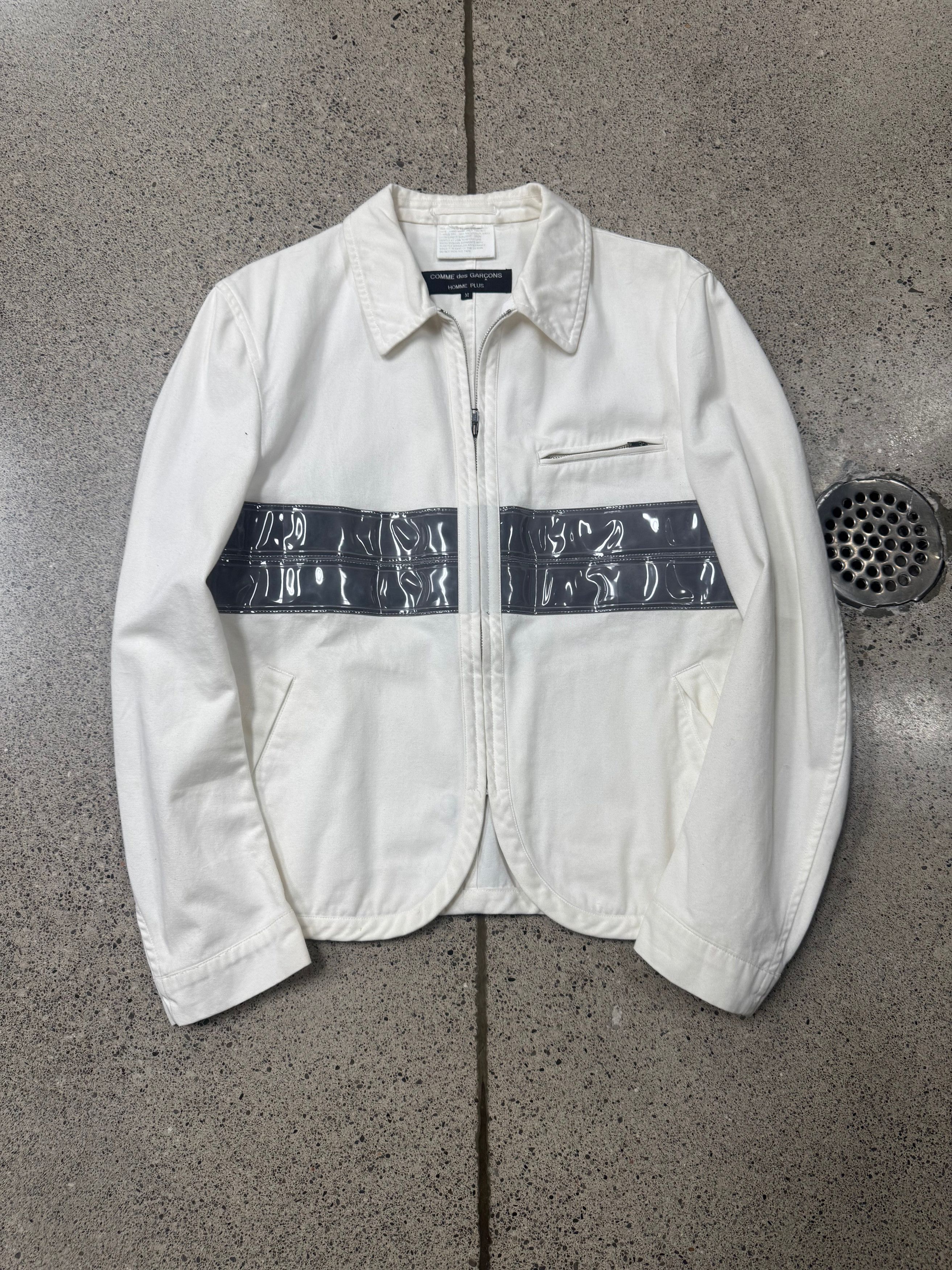 Comme des Garcons SS1992 CDG Homme Plus ‘3M Strip’ Zip-Up Work Jacket Size US M / EU 48-50 / 2 - 1 Thumbnail