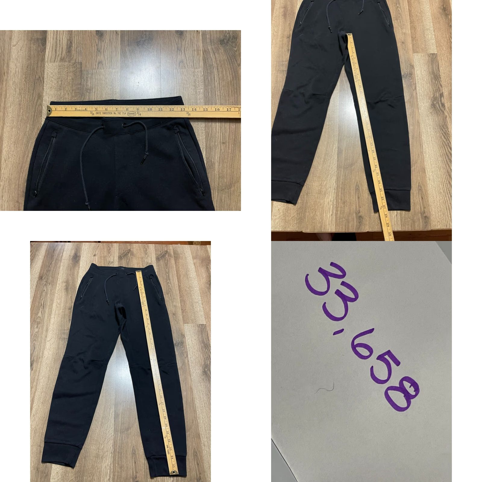 Uniqlo Uniqlo Sweatpants Black Women's Size Small Tie Waist Casual Pants Regular Inseam 27.5 in Tapered Size 28" / US 6 / IT 42 - 8 Thumbnail