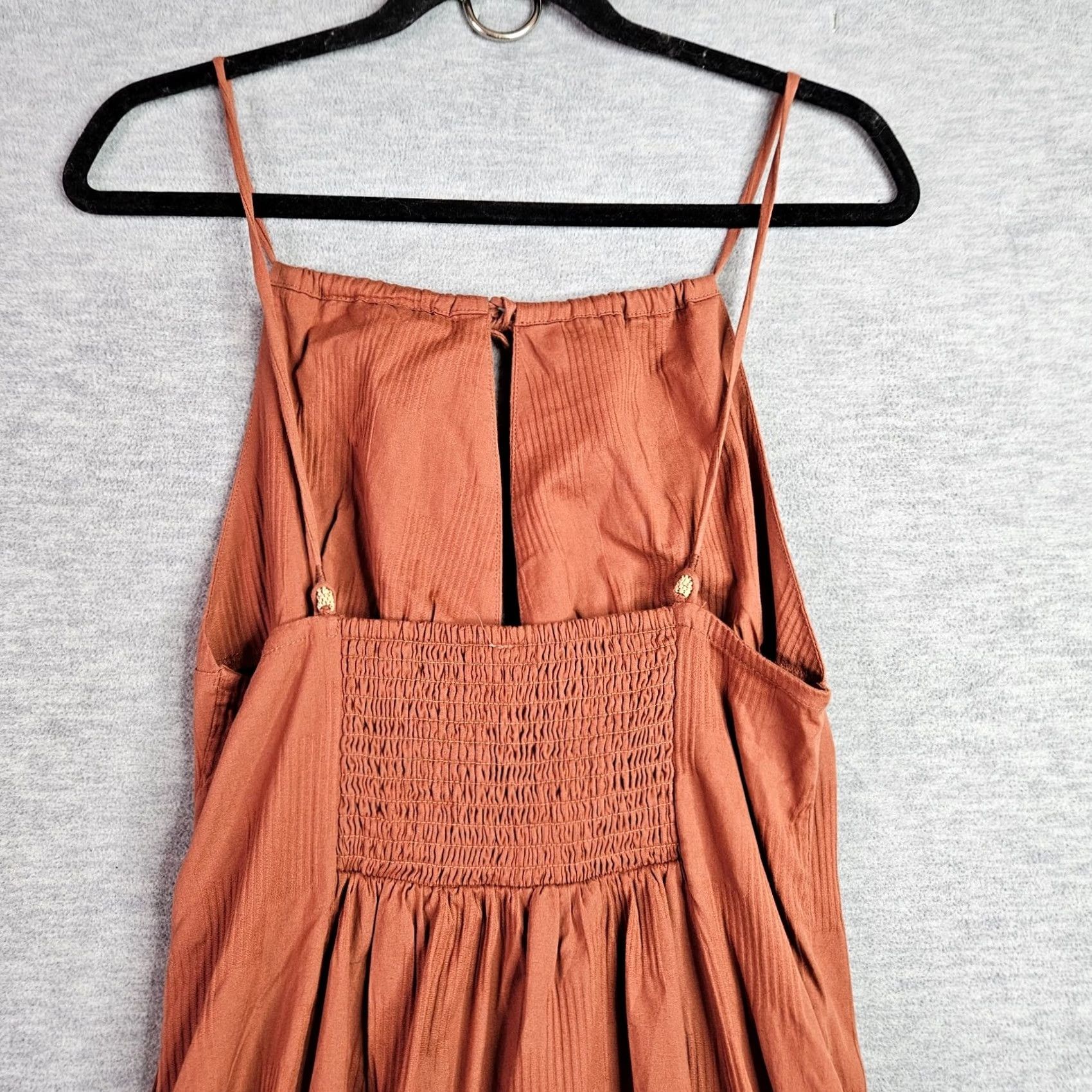 Free People Free People G.N.O. Maxi Dress Women’s Small Rust Boho Open Back Smocked Dress Sleeveless Halter A-Line Maxi Size S / US 4 / IT 40 - 5 Thumbnail