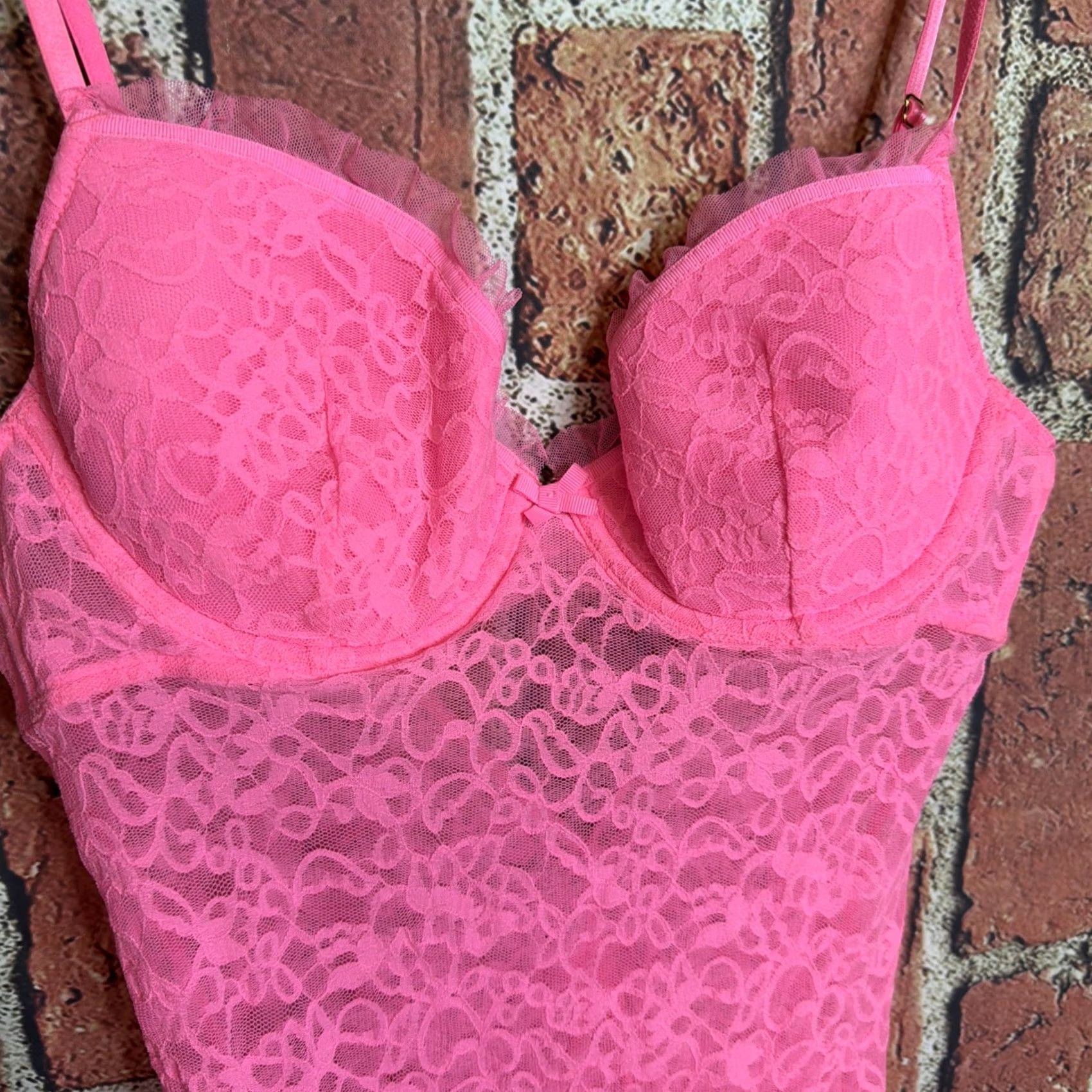 Victoria's Secret Victoria's Secret The Lacie Chemise Gown L Pink Women Slip Sleepwear Size ONE SIZE - 2 Thumbnail