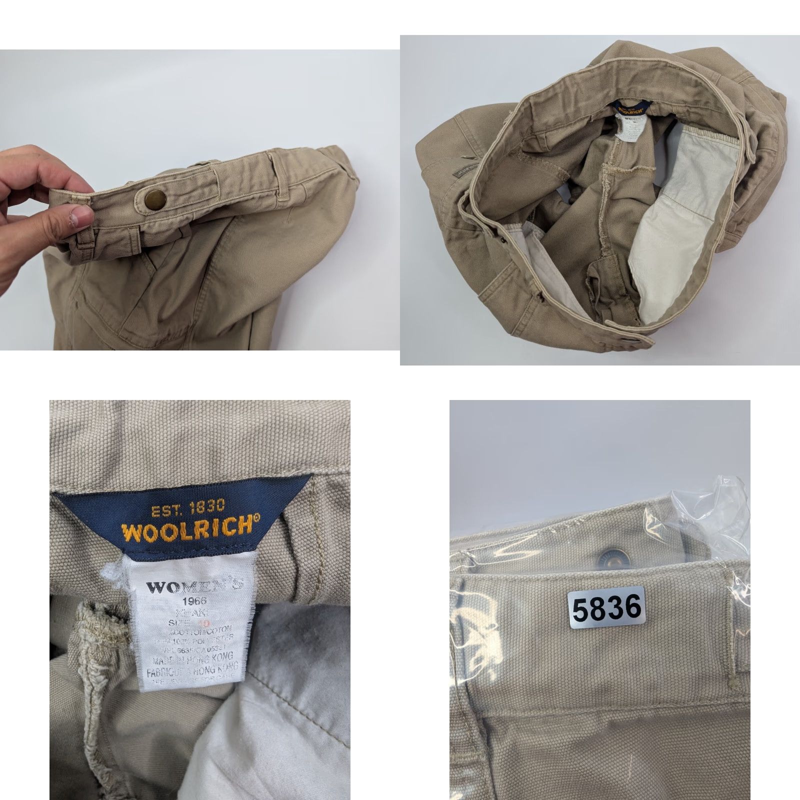 Vintage VINTAGE Woolrich Shorts Women’s Size 10 Cotton Khaki Stone Hiking Outdoor Pocket Cargo 90s Womens Size 32" / US 10 / IT 46 - 8 Thumbnail