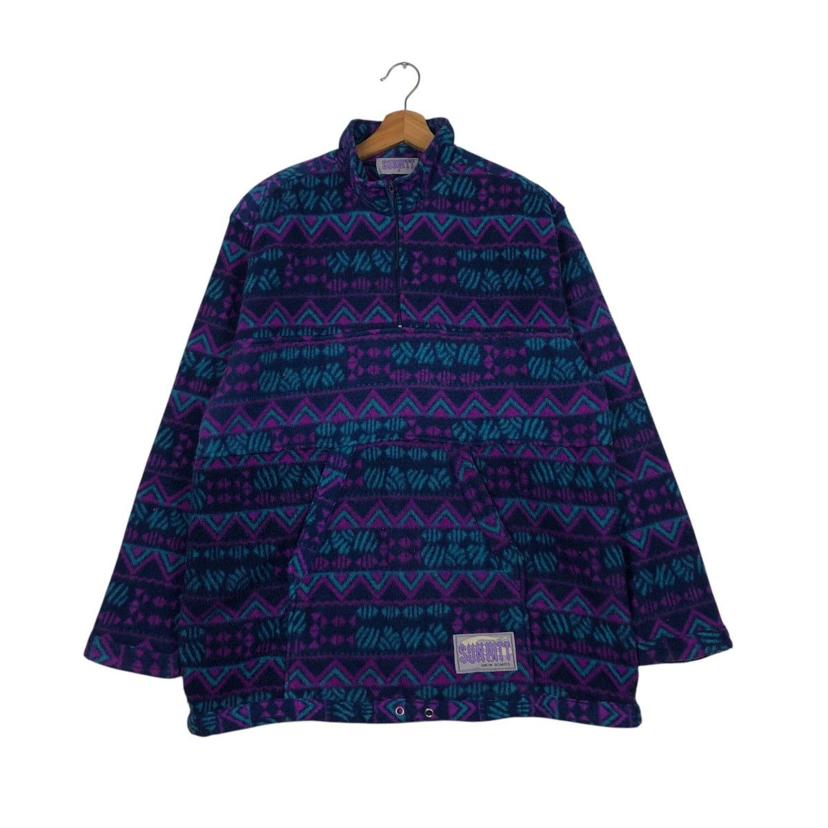 Japanese Brand 📌Vintage Half Zipper Navajo Fleece Jacket Sunbitt SnowBoards Size US M / EU 48-50 / 2 - 2 Thumbnail