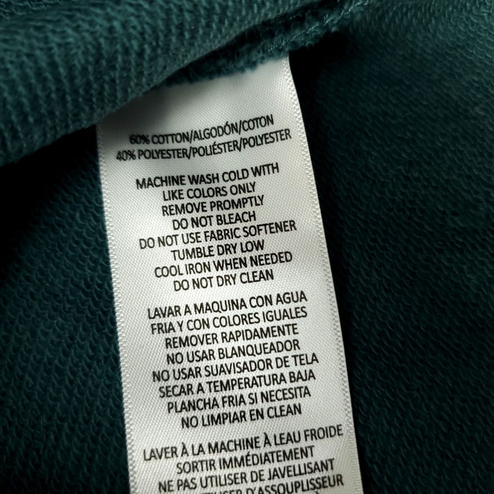 Calvin Klein Calvin Klein Performance Hoodie Womens XS Green Spell Out Stretch High Low Slit Shirt" Size XS / US 0-2 / IT 36-38 - 6 Thumbnail