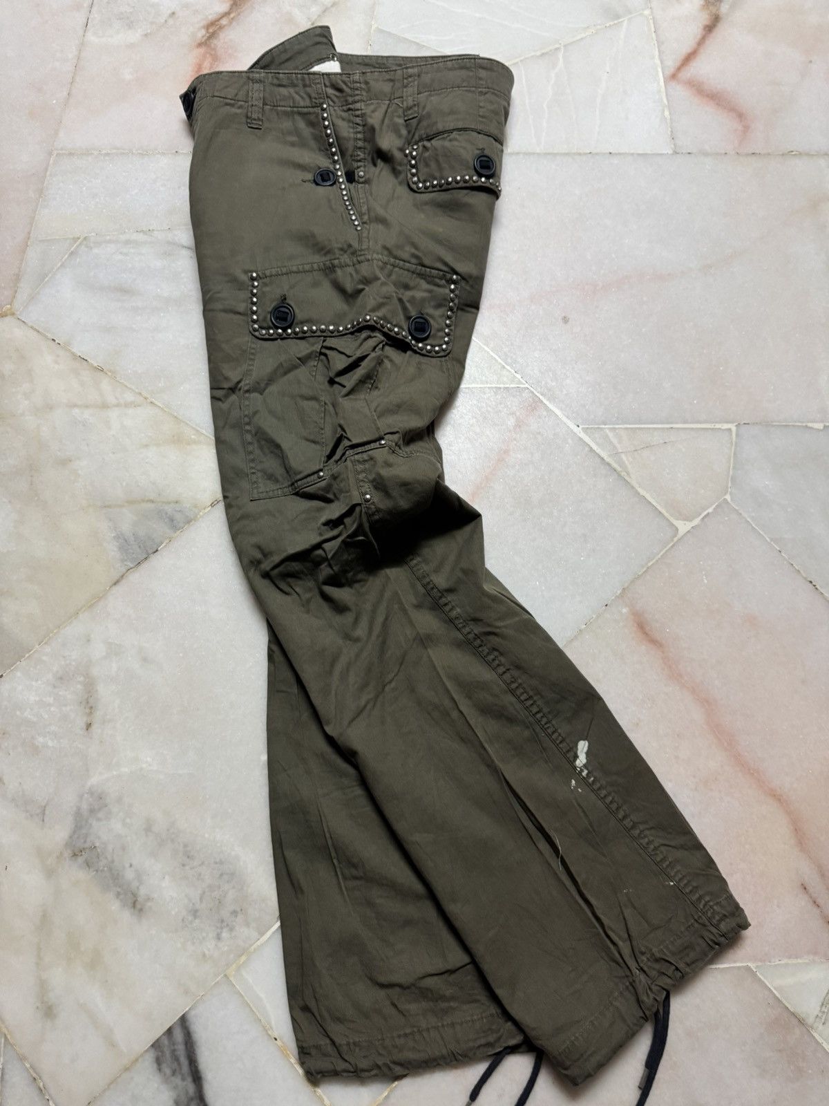 Seditionaries 💥STUDDED PUNK CARGO MADE IN JAPAN PARACHUTE RARE Size US 33 - 13 Thumbnail