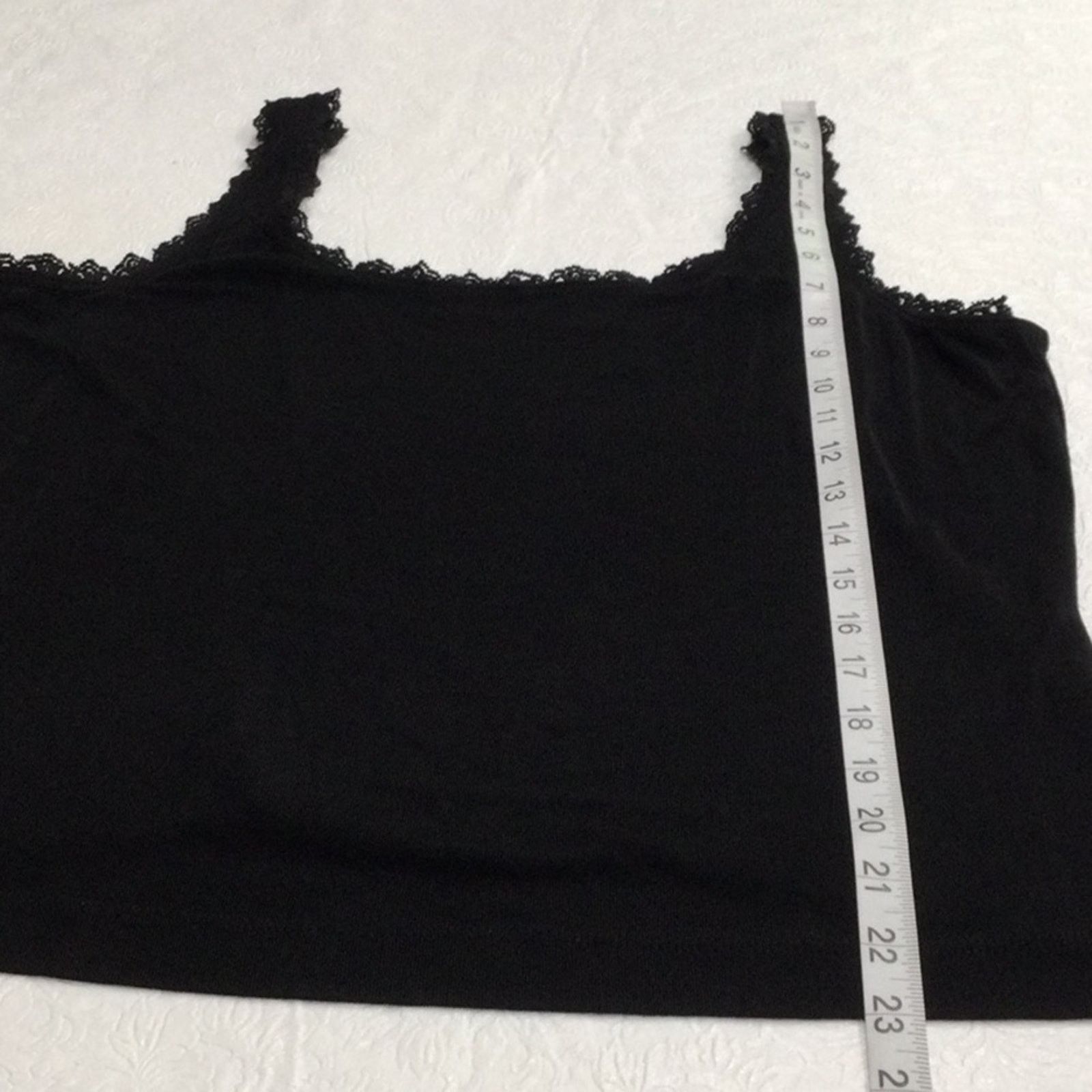 Chicos Chico's Travelers Black Lace Adjustable Strap Tank 2/L/12 Size L / US 10 / IT 46 - 15 Thumbnail
