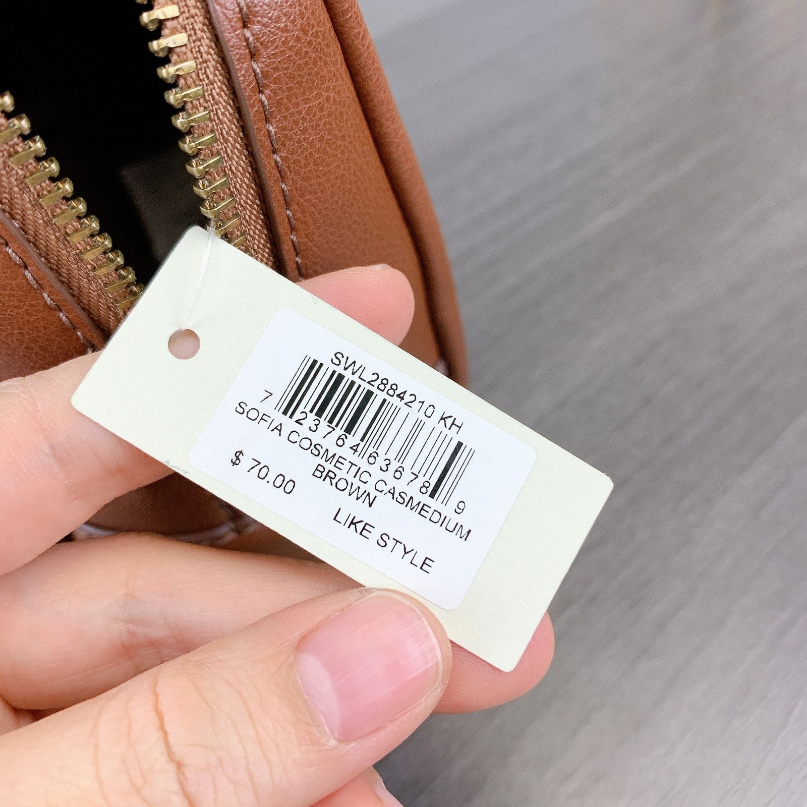 Fossil Fossil SWL2884210 Sofia Cosmetic Case IN Medium Brown Size ONE SIZE - 1 Thumbnail