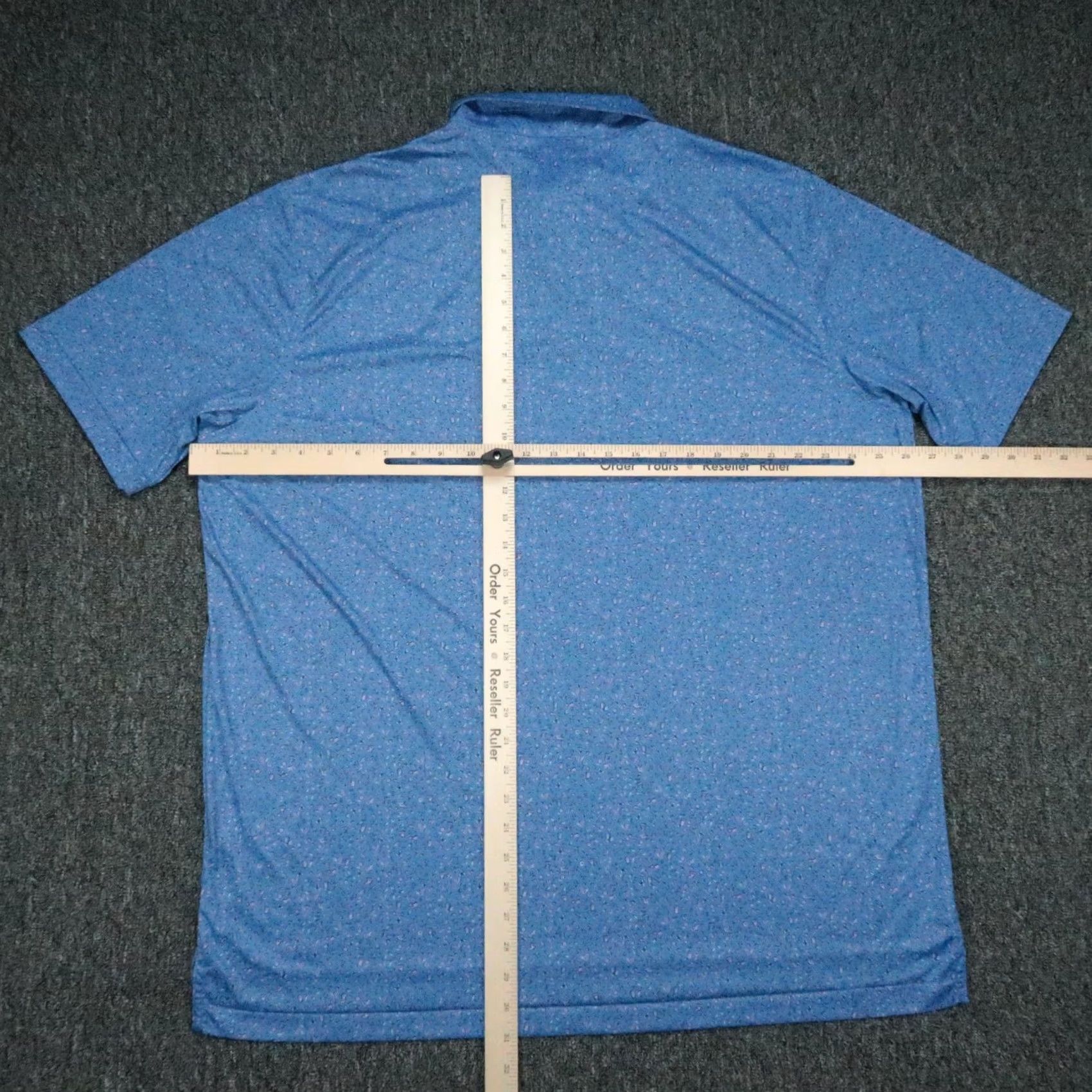 Peter Millar New title: Peter Millar Shirt Mens XXL Blue Featherweight Printed Citrus Performance Polo - Pre-Owned - Athletic Size US XXL / EU 58 / 5 - 7 Thumbnail