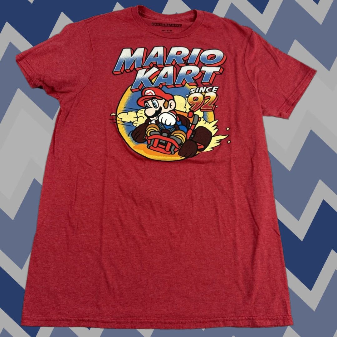 Etro Super Mario Mario Kart Short Sleeve Retro Since 92 Shirt Mens Medium Red Graphic Print Size US M / EU 48-50 / 2 - 1 Thumbnail