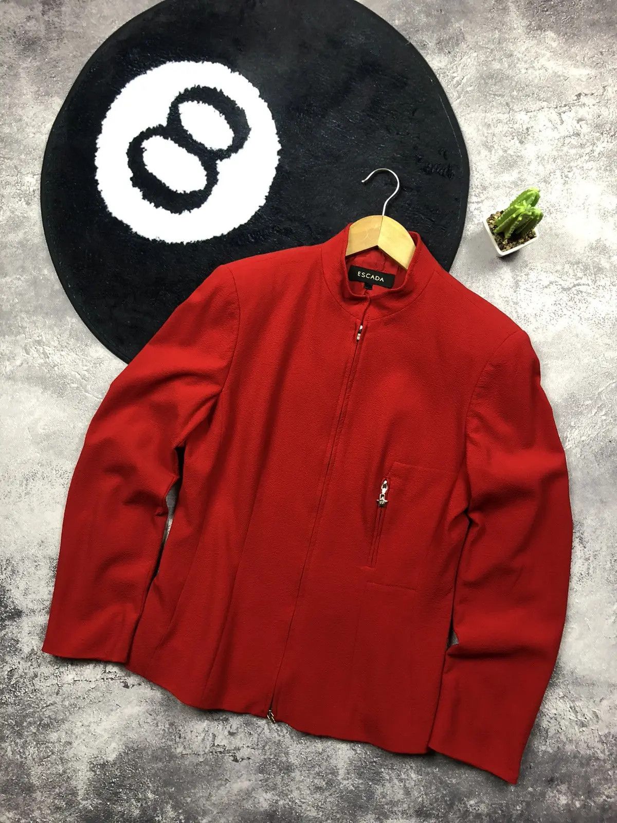 Escada ESCADA Vintage Luxury Red Blazer Jacket Streetwear Y2k Size S / US 4 / IT 40 - 1 Thumbnail