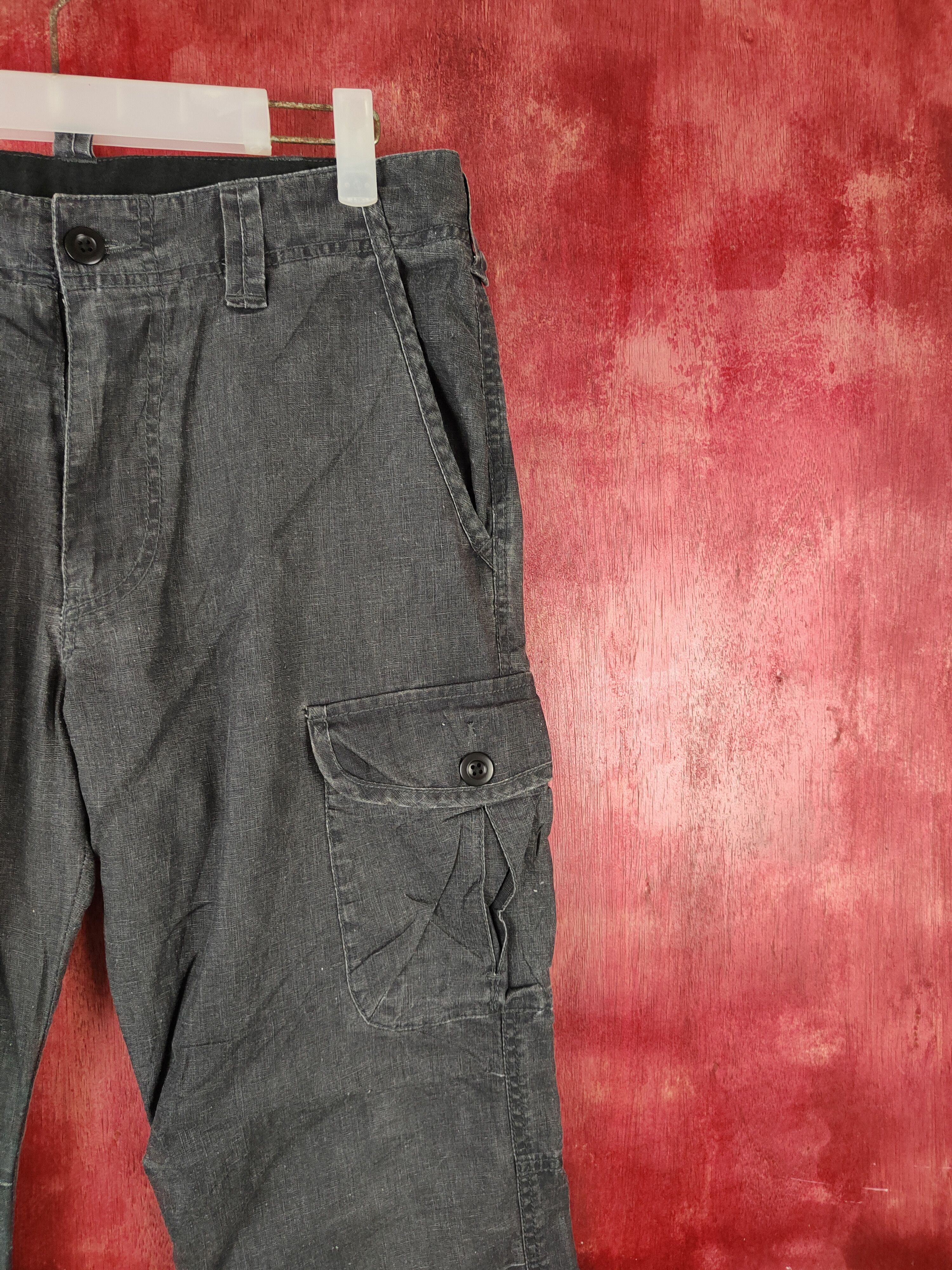 Japanese Brand Uniqlo Black Multipocket Tactical Cargo Pants #S1282 Size US 31 - 5 Thumbnail
