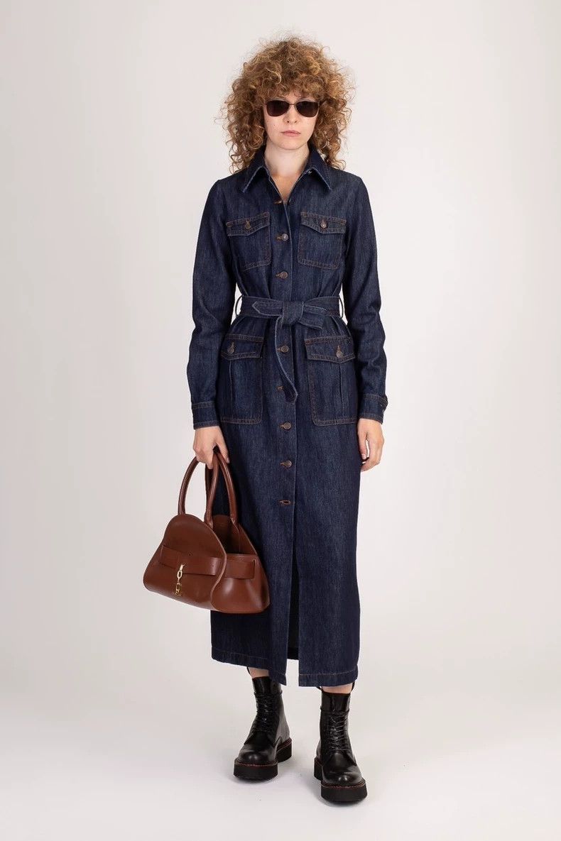 Dries Van Noten Dries Van Noten Denim Dress Coat - dmc Size US S / EU 44-46 / 1 - 1 Thumbnail