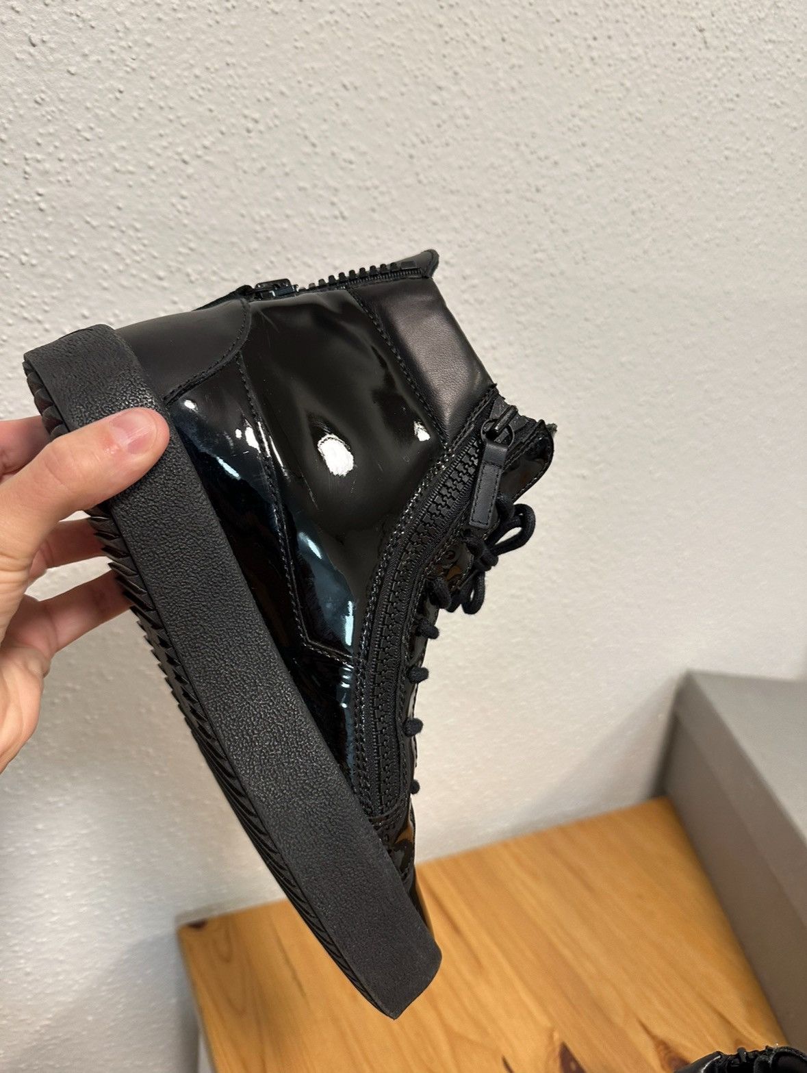 Giuseppe Zanotti Giuseppe Zanotti Patten Leather High Top Size US 7 / EU 40 - 5 Thumbnail