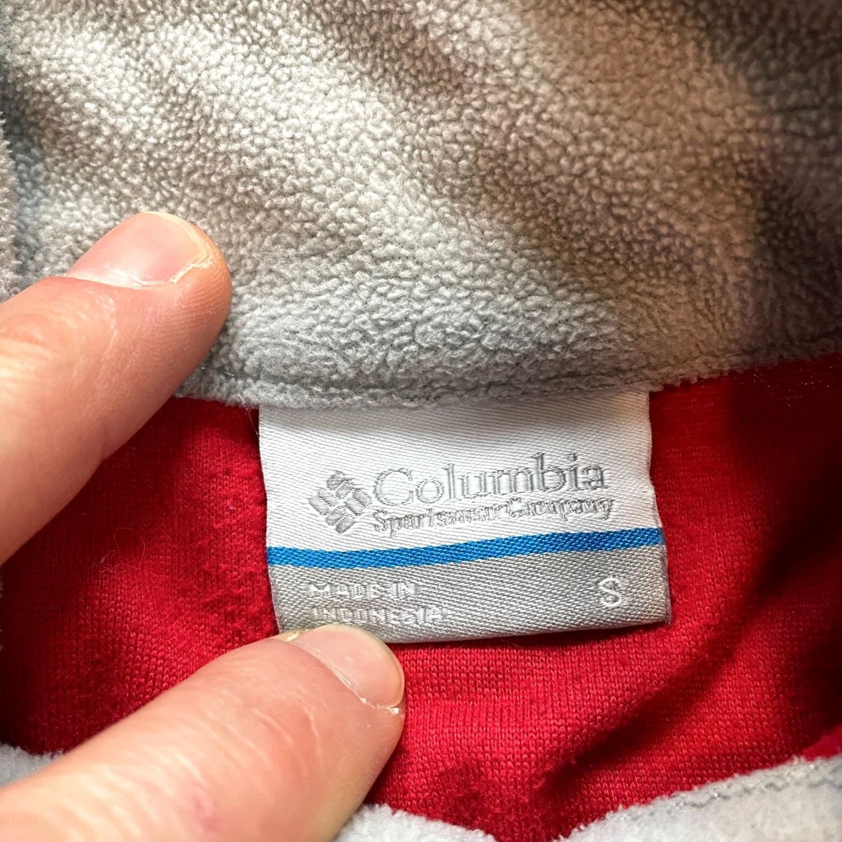Logo 7 Columbia Jacket Mens Small Red Long Sleeve Fleece 1/4 Zip Logo Active Adult Shirt Size US S / EU 44-46 / 1 - 7 Thumbnail
