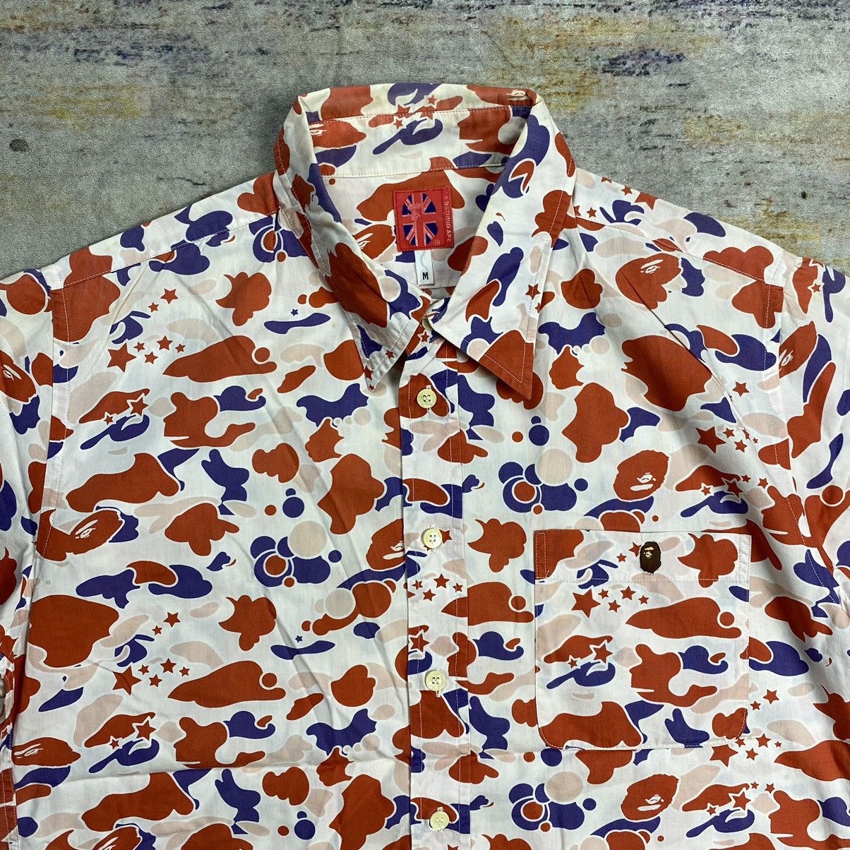 Bape × Nigo vintage 2000s Bape all over print button shirt Size US M / EU 48-50 / 2 - 3 Thumbnail