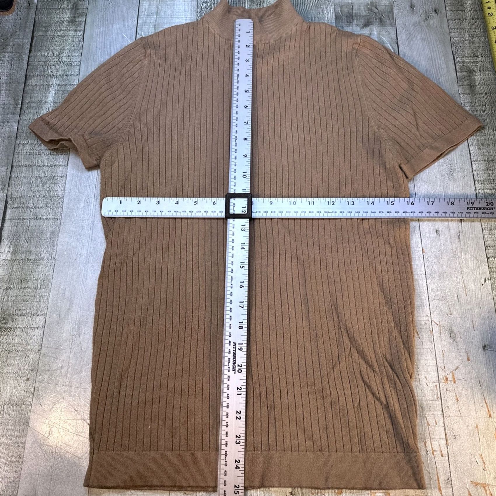 Zara Zara Man Shirt M Tan Beige Light Brown Casual Short Sleeve Collared Button-Up Mens Medium Brown Size US M / EU 48-50 / 2 - 2 Thumbnail
