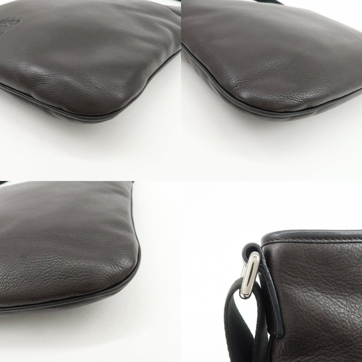 Loewe Loewe Anagram Logo Leather Crossbody Bag Dark Brown Size ONE SIZE - 5 Thumbnail