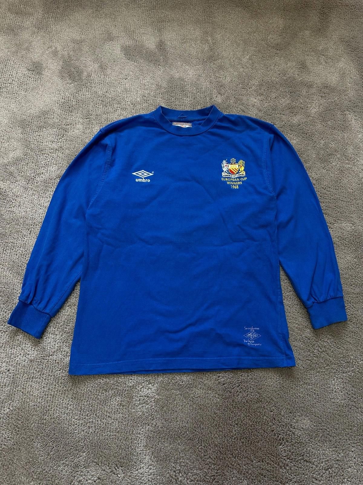 Umbro MANCHESTER UNITED VINTAGE UMBRO 1968 REISSUE SHIRT WEMBLEY Size US S / EU 44-46 / 1 - 1 Thumbnail